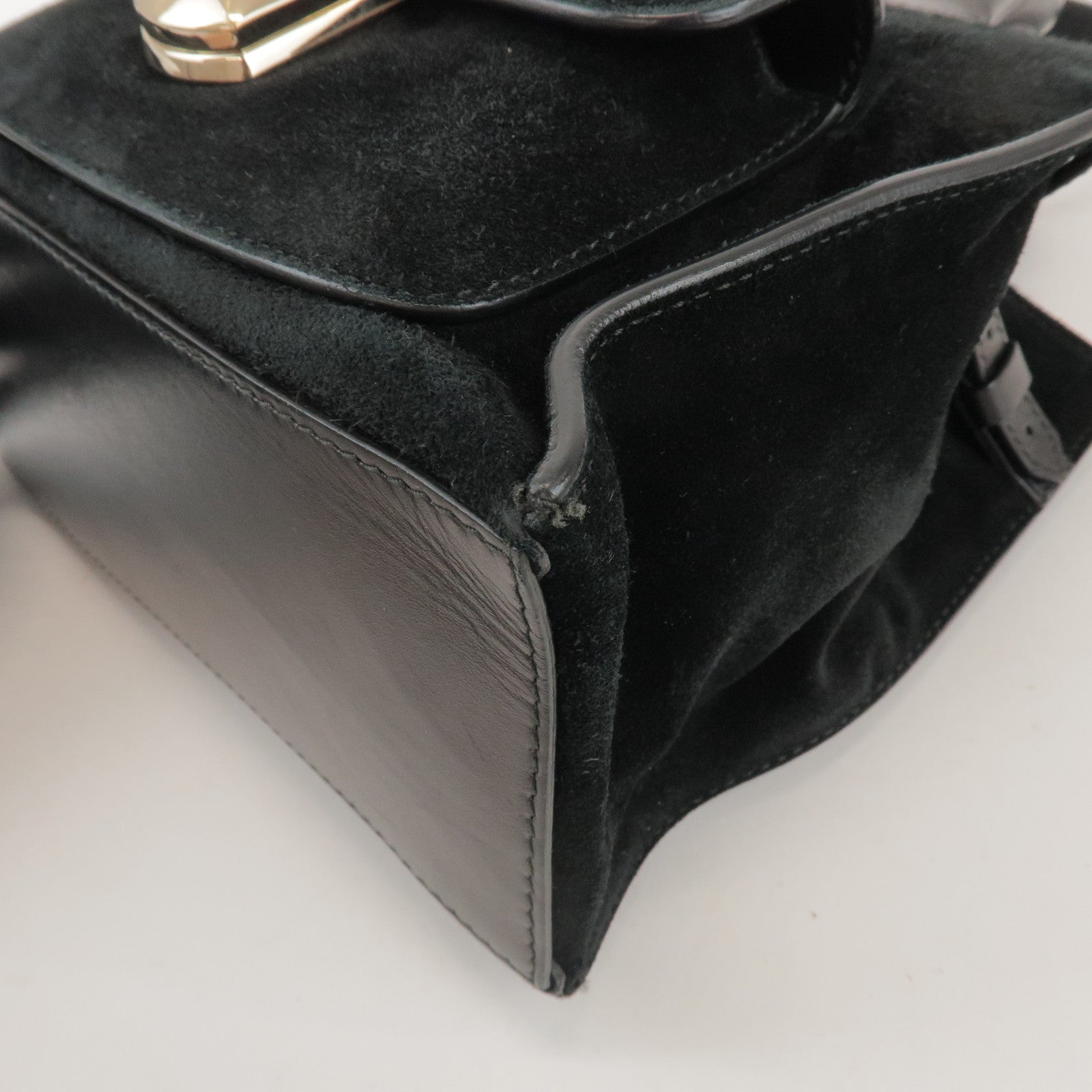 BALENCIAGA Padlock All Afternoon Suede Leather 2Way Bag 319499