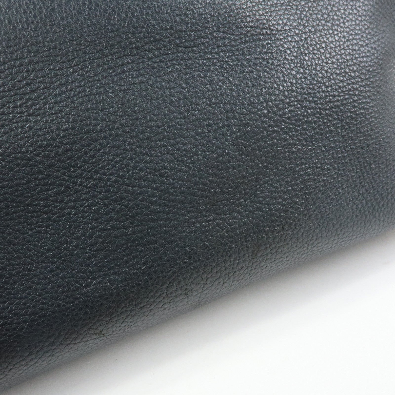 PRADA Triangle Logo Calf Leather 2Way Hand Bag Shoulder Bag Black