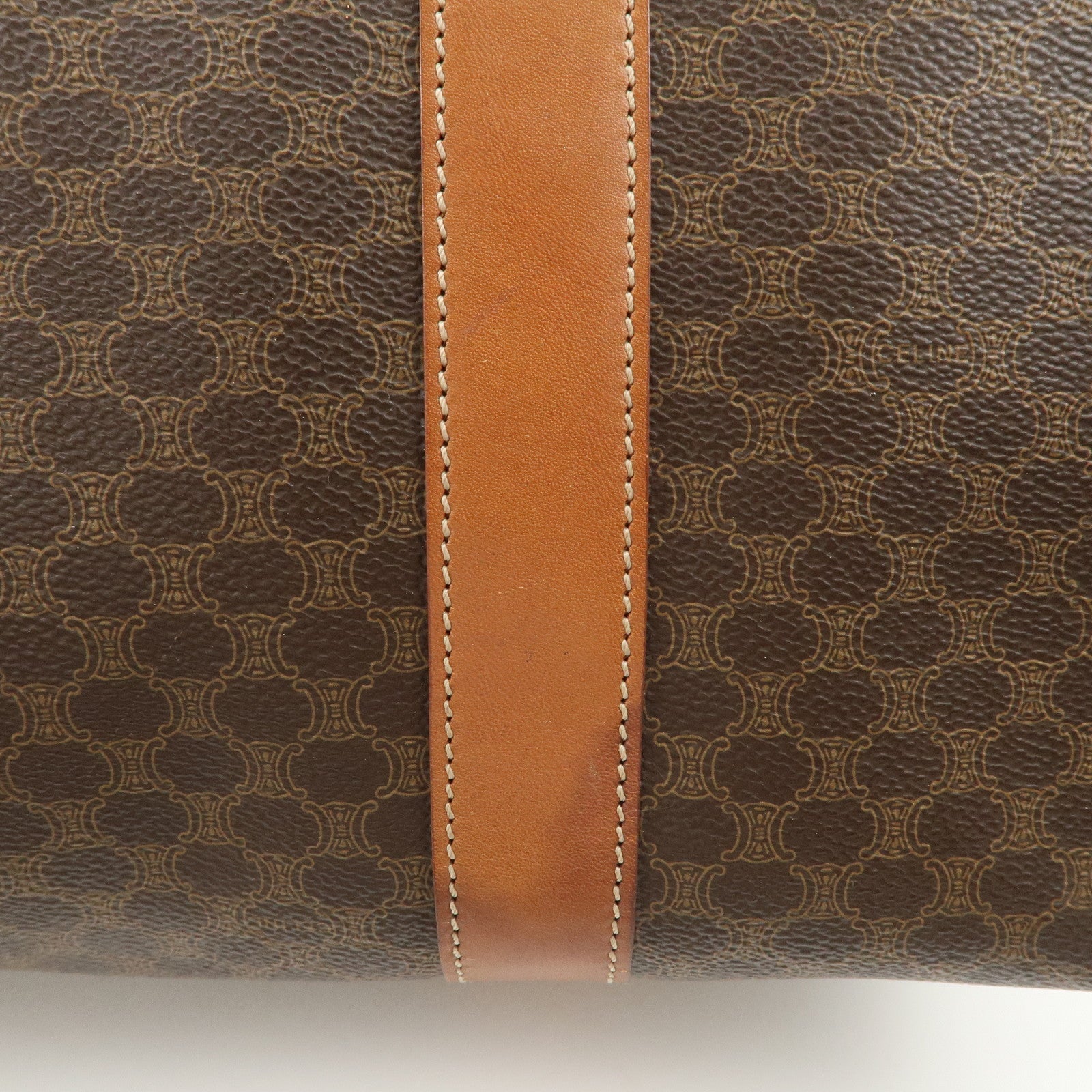 CELINE Macadam PVC Leather Tote Bag Shoulder Bag Brown