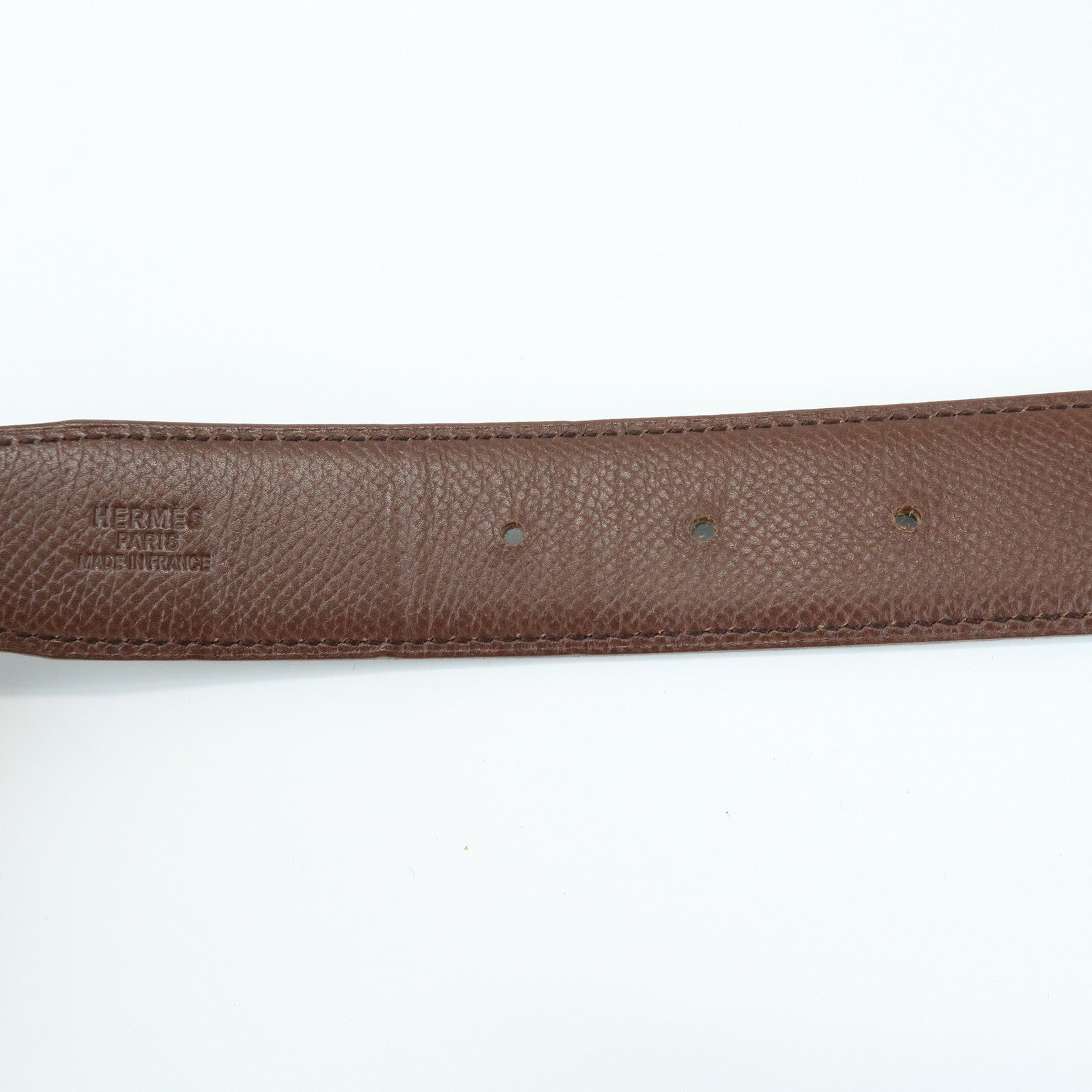 HERMES BoxCalf H Buckle Reversible Constance Belt □B Stamped Black