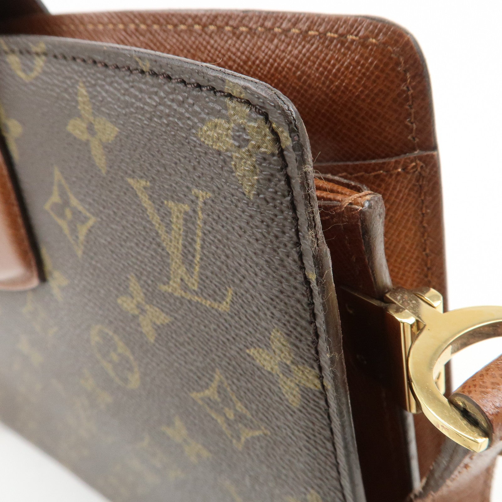 Louis Vuitton Monogram Courcelles Shoulder Bag Brown M51375