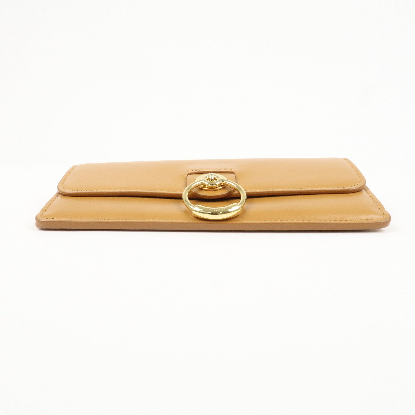 Chloe Leather Bi-hold Long Wallet Brown