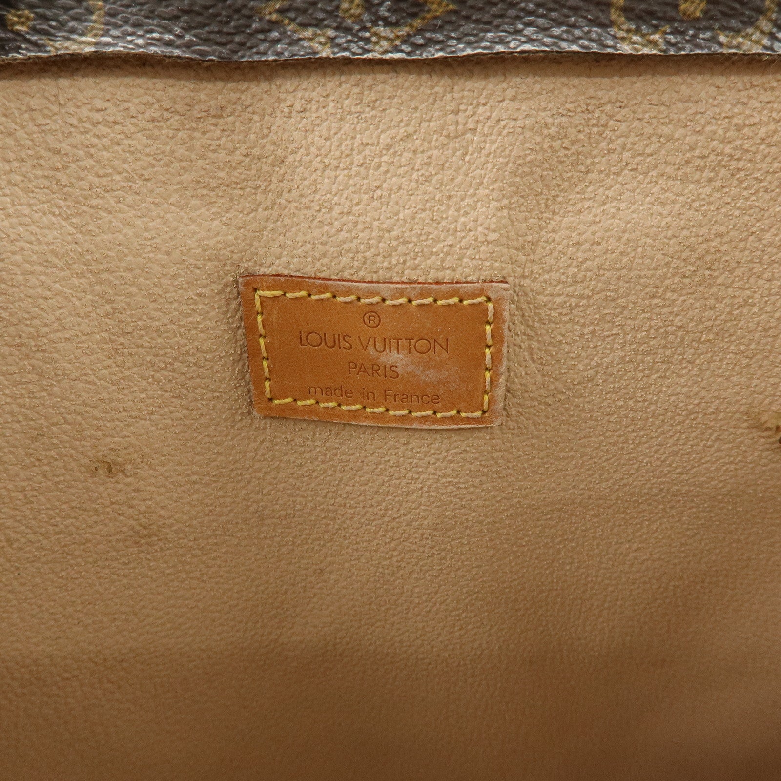 Louis Vuitton Monogram Sac Plat Tote Bag Hand Bag Brown M51140