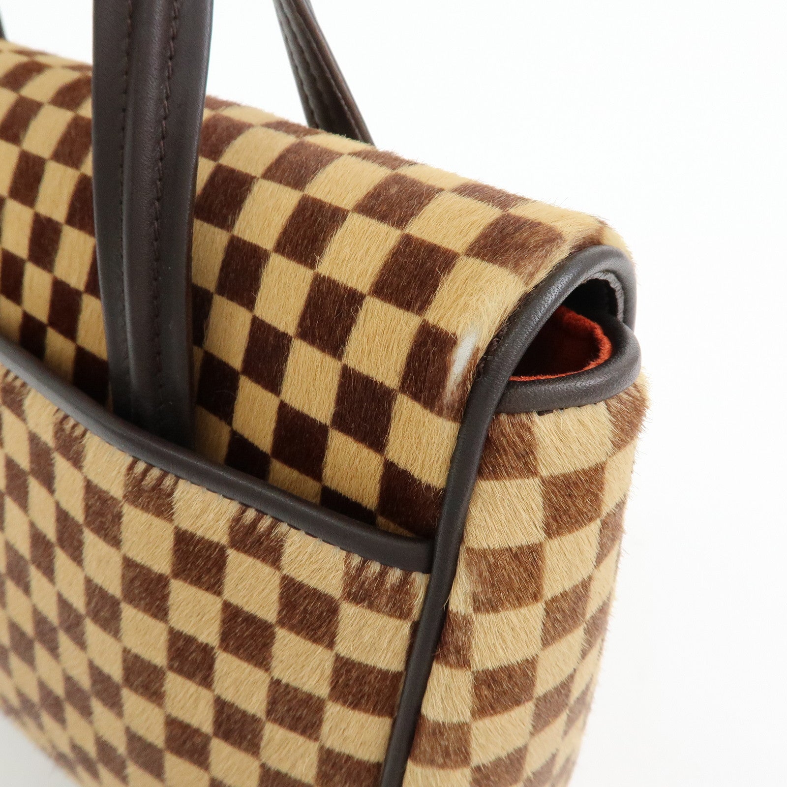 Louis Vuitton Damier Sauvage Lion Hand Bag Beige Brown M92131