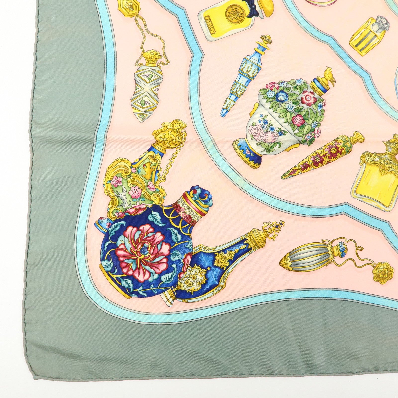 HERMES Carre 90 Silk 100% Scarf Pourvu qu'on ait l'ivresse Pink