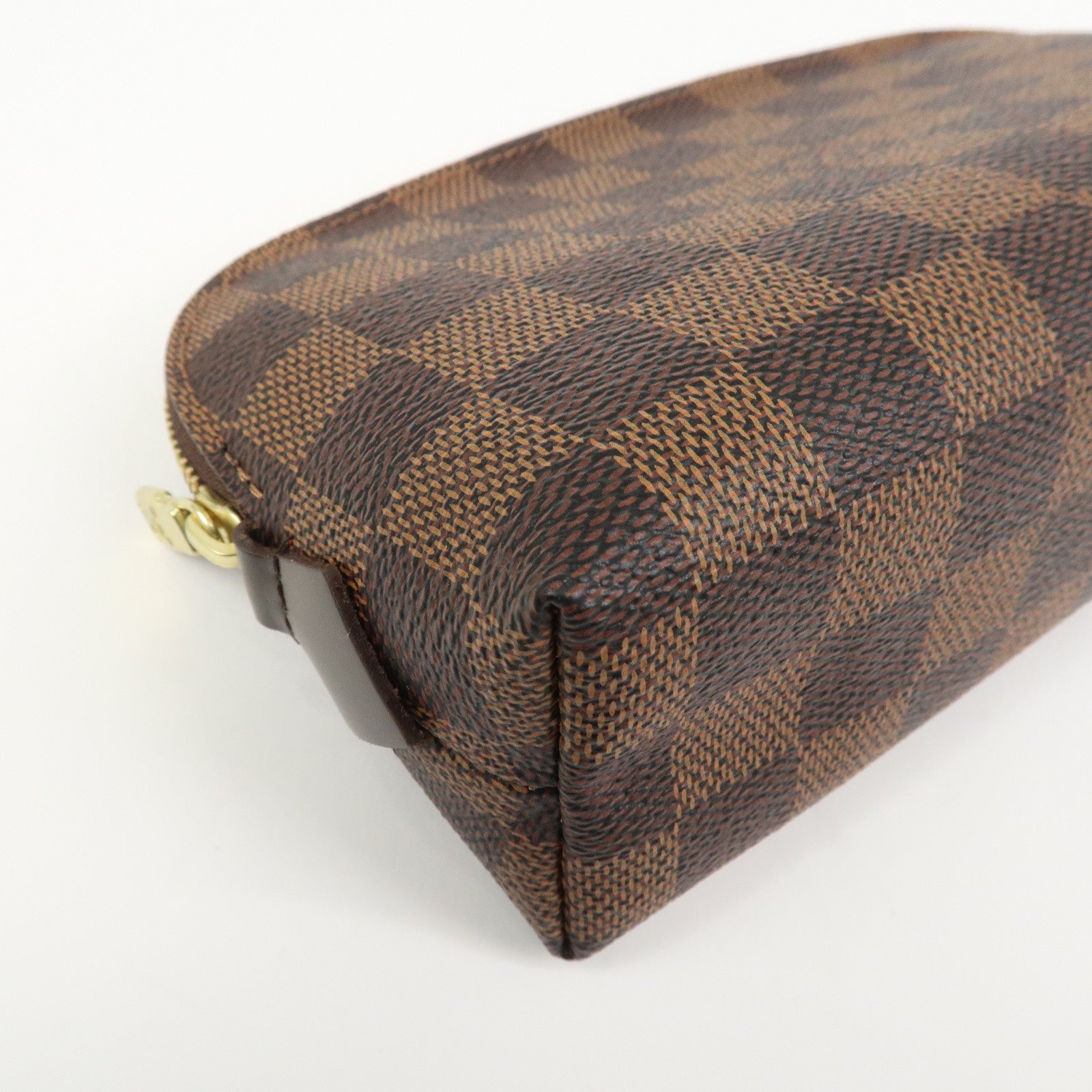 Louis Vuitton Damier Pochette Cosmetic PM Pouch Brown N47516