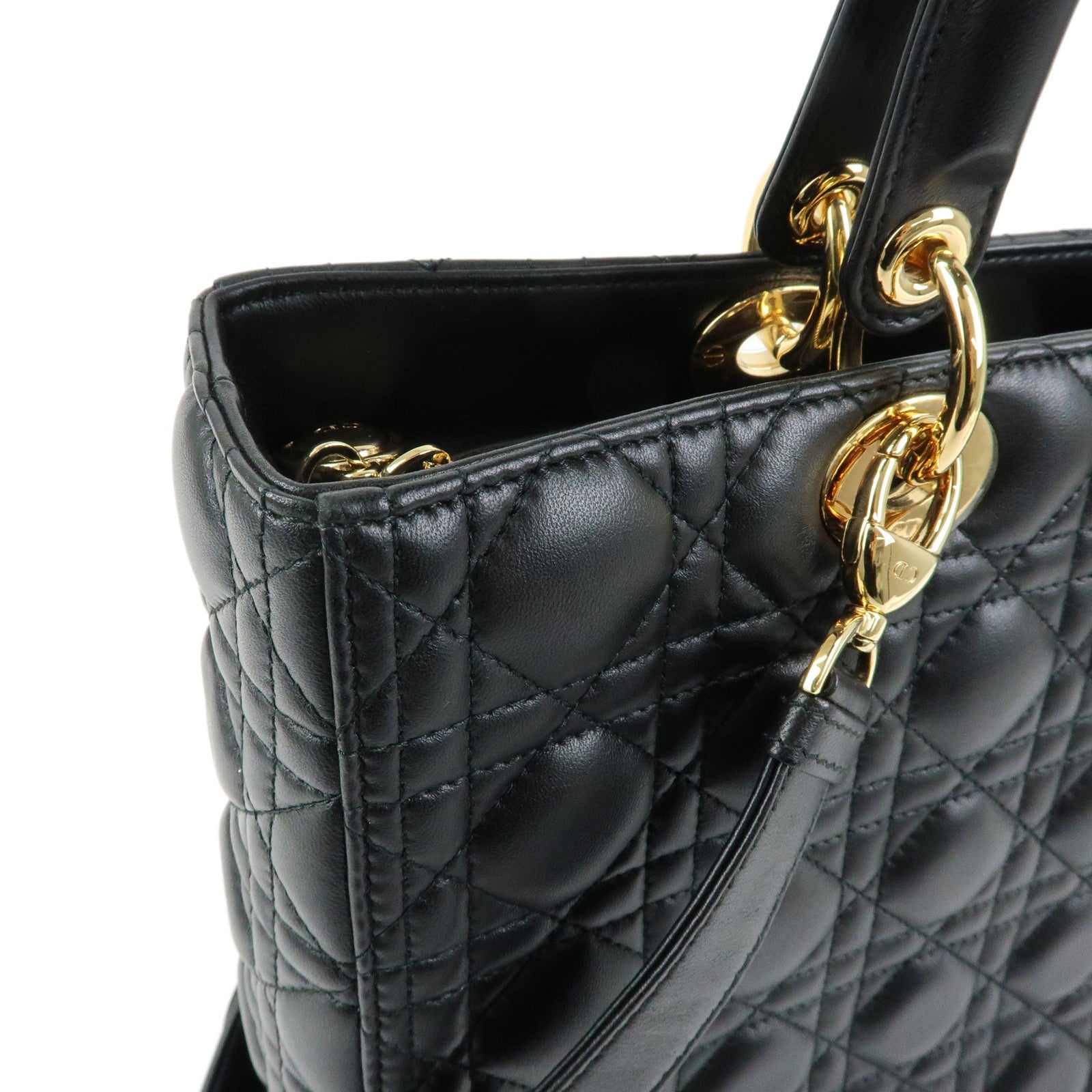 Christian Dior Lady Dior Cannage Leather 2Way Hand Shoulder Bag