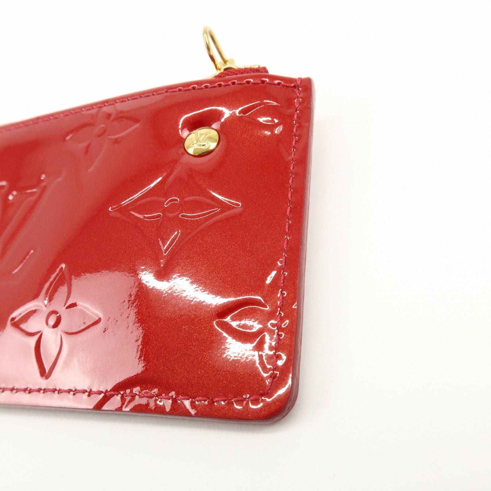 Louis Vuitton Monogram Vernis Pochette Cles Coin Case Red M91977