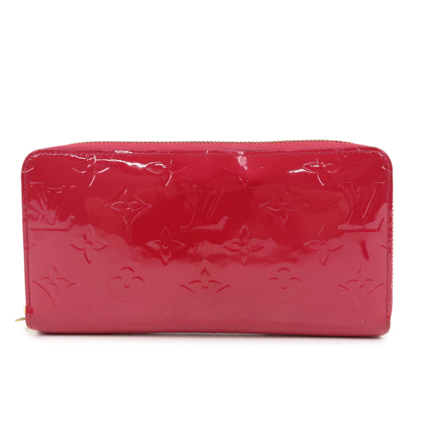 Louis Vuitton Monogram Vernis Round Zippy Wallet Rose Indien M91597