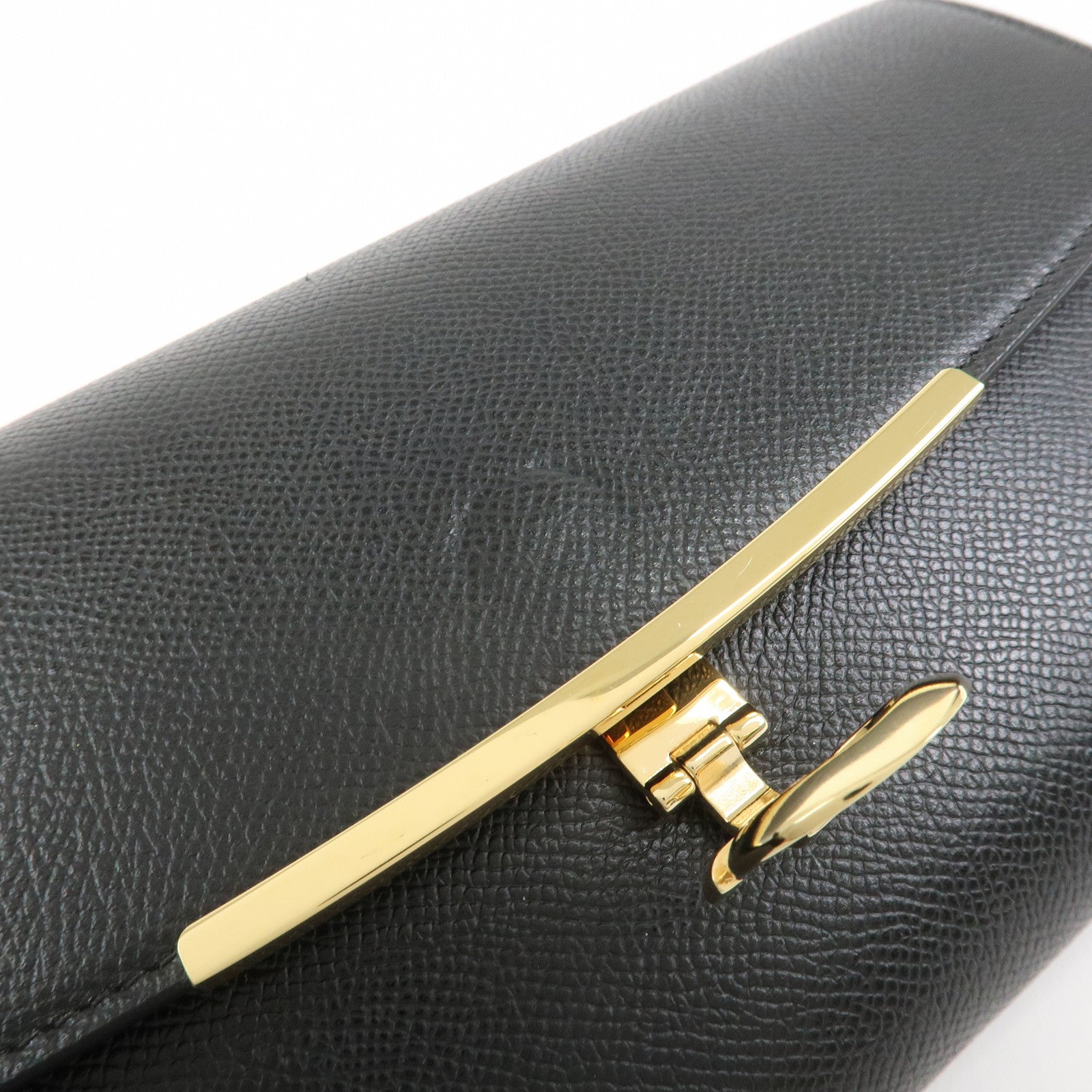 Ferragamo Gancini Leather Chain Shoulder Bag Black