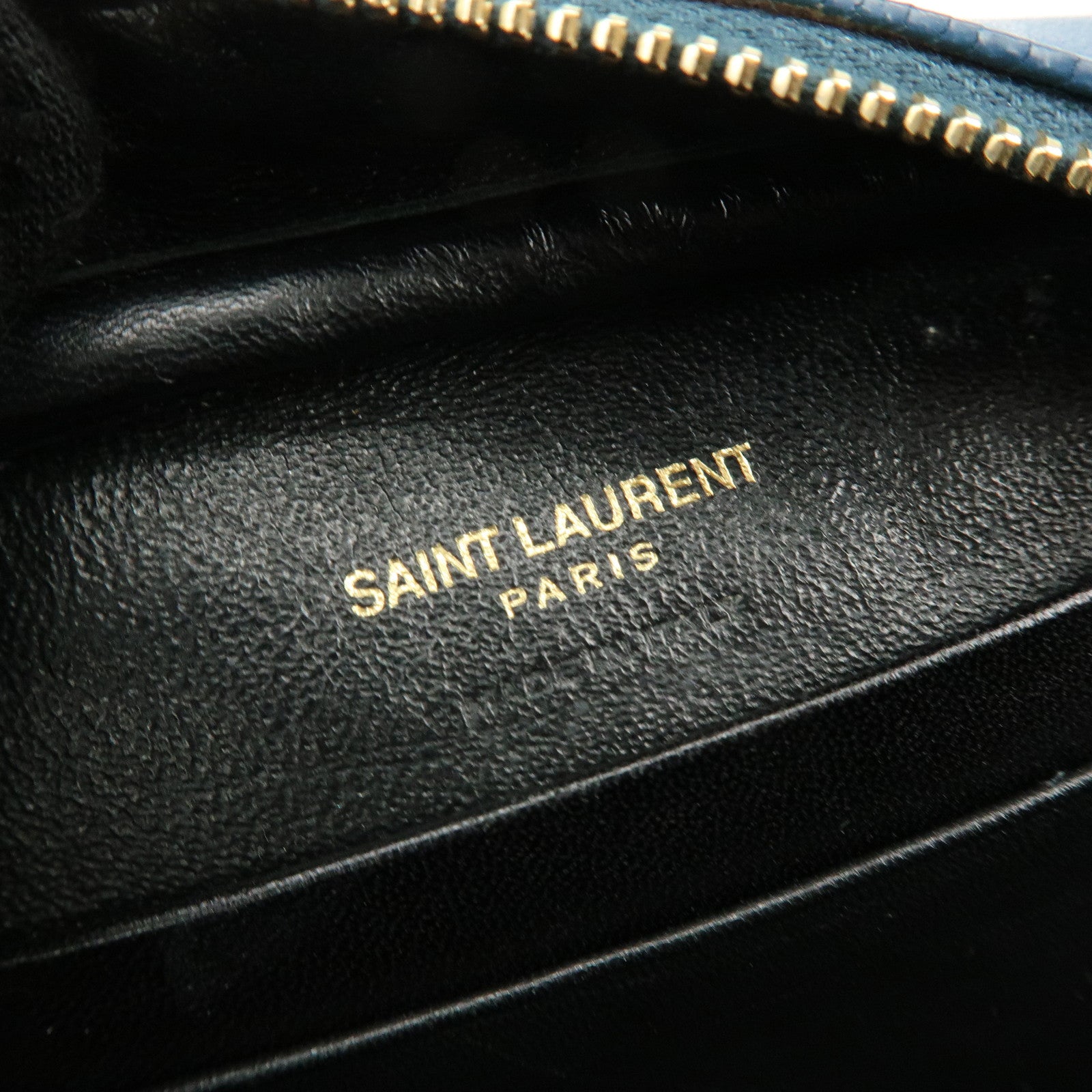 SAINT LAURENT PARIS Leather Shoulder Bag Crossbody Bag Blue
