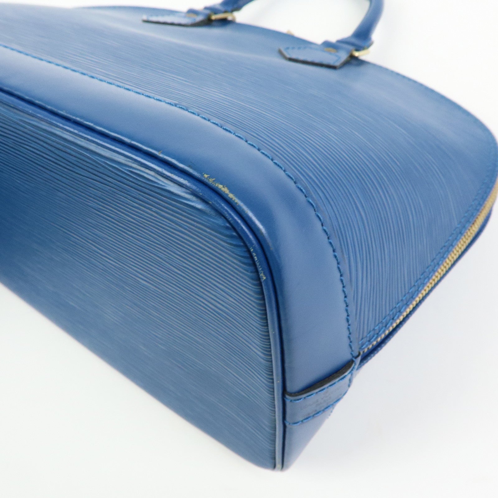 Louis Vuitton Epi Leather Alma Hand Bag Toledo Blue M52145