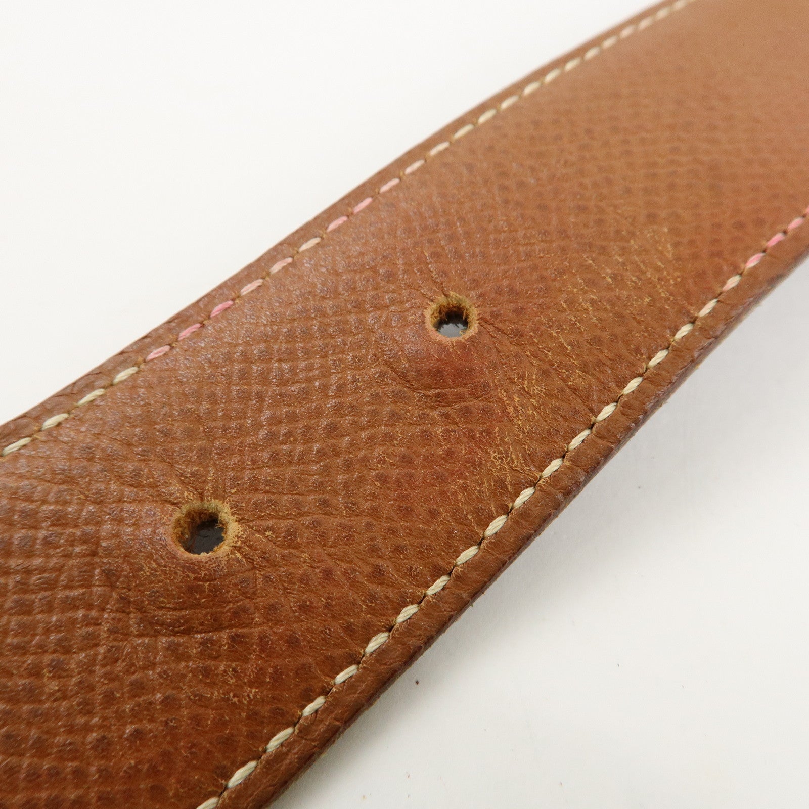 HERMES H Buckle Reversible Box Calf Constance Belt X Stamped Black Used