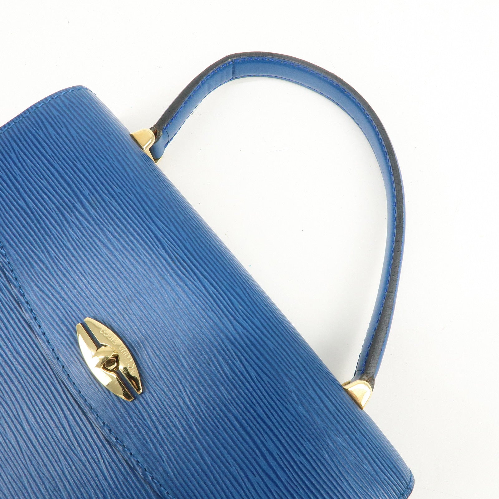 Louis Vuitton Epi Leather Malesherbes Hand Bag Toledo Blue M52375