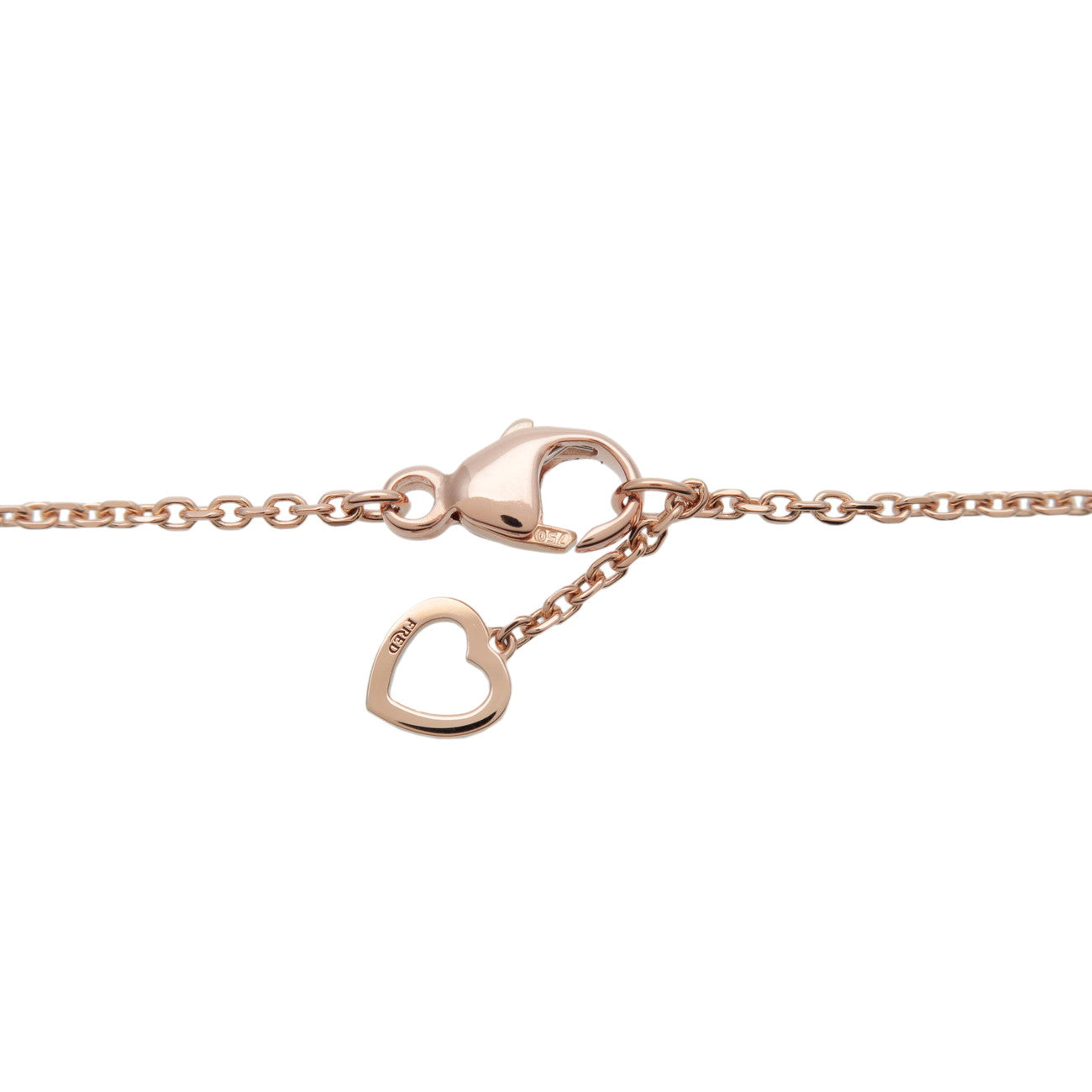 FRED Pretty Woman Diamond Shell Onyx Necklace K18 Rose Gold 7B0275