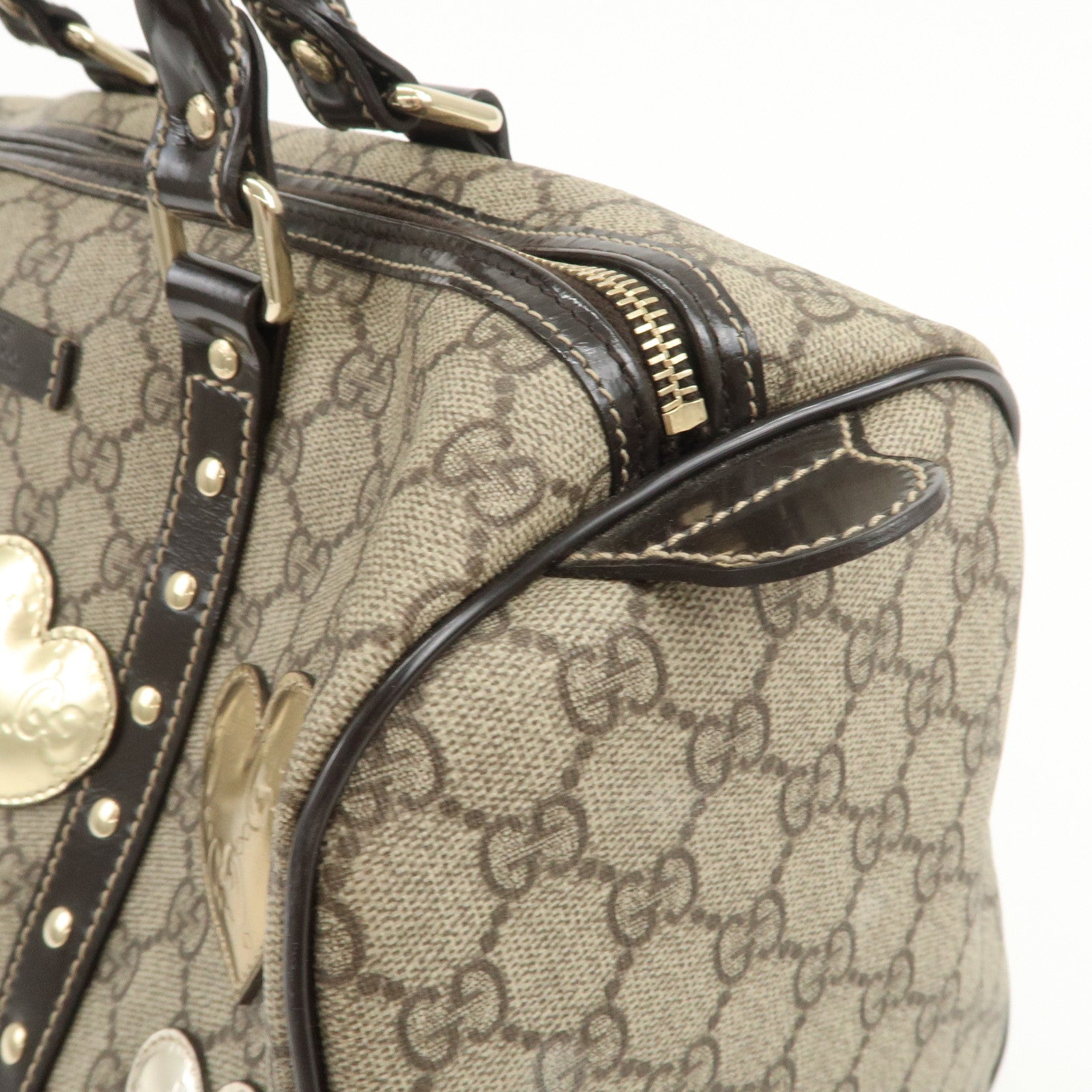 GUCCI GG Supreme Guccissima GG Plus Histoire Boston Bag 193603