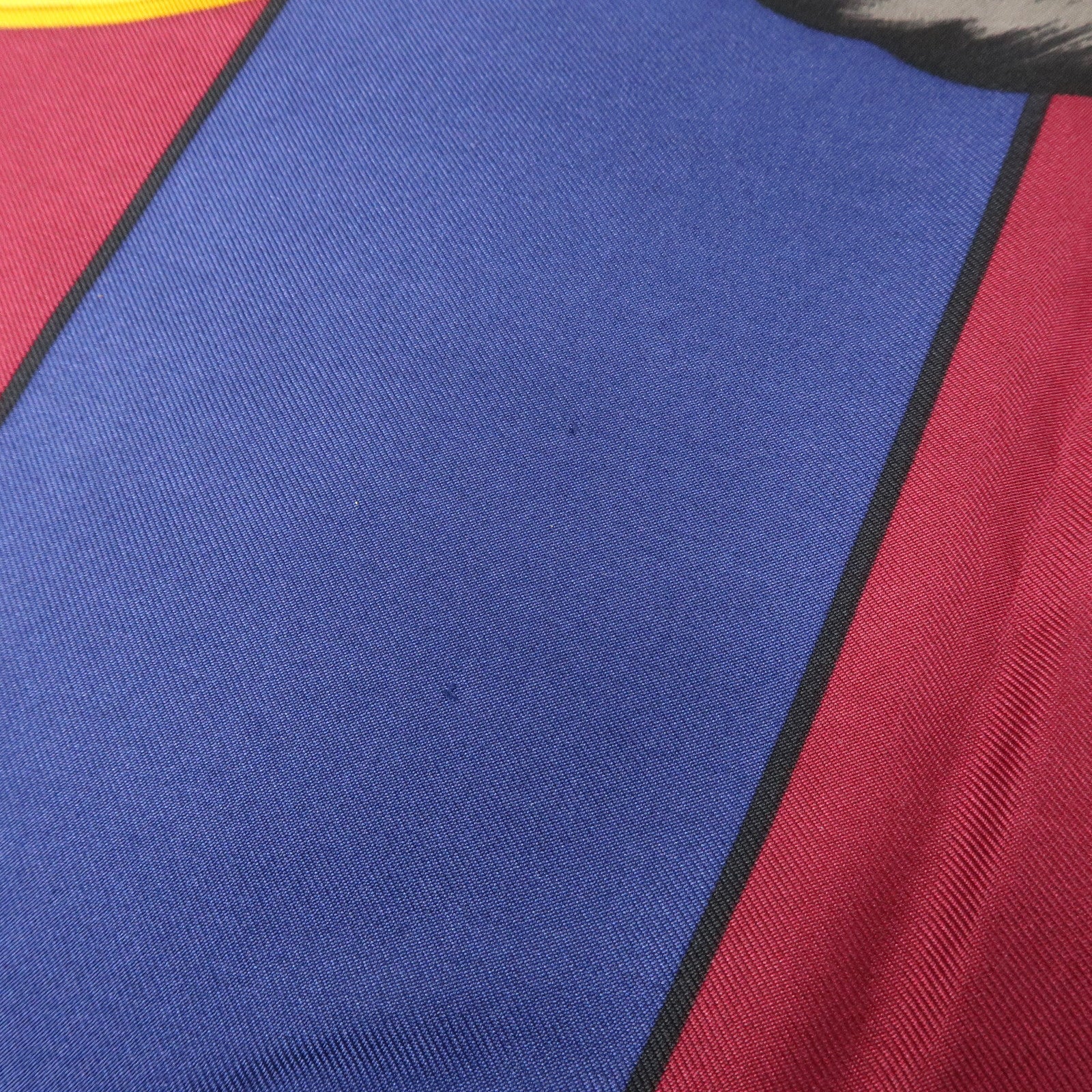 CELINE Silk 100% Scarf  Le Cirque Lion Elephant Motif Navy Blue