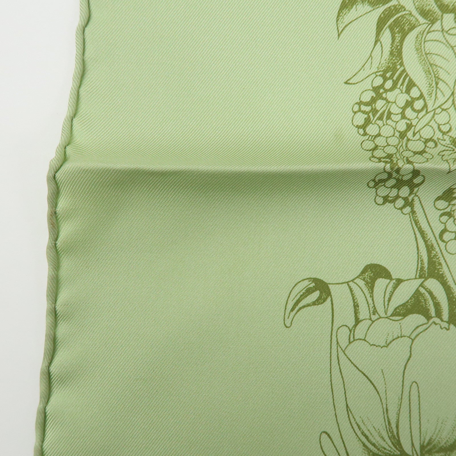 HERMES Carre 90 Set of 2 Silk 100% Scarf Green Red
