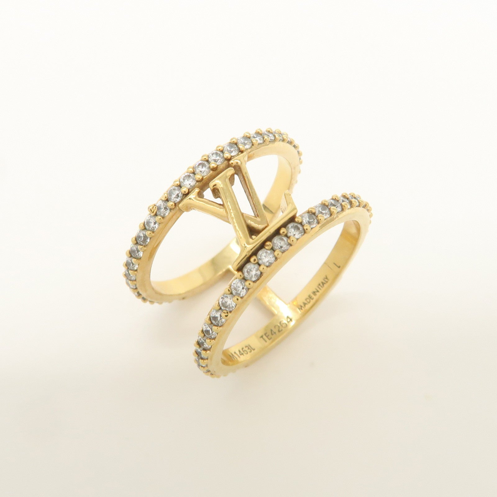 Louis Vuitton LV Iconic Strass Metal Ring L Gold M1463L