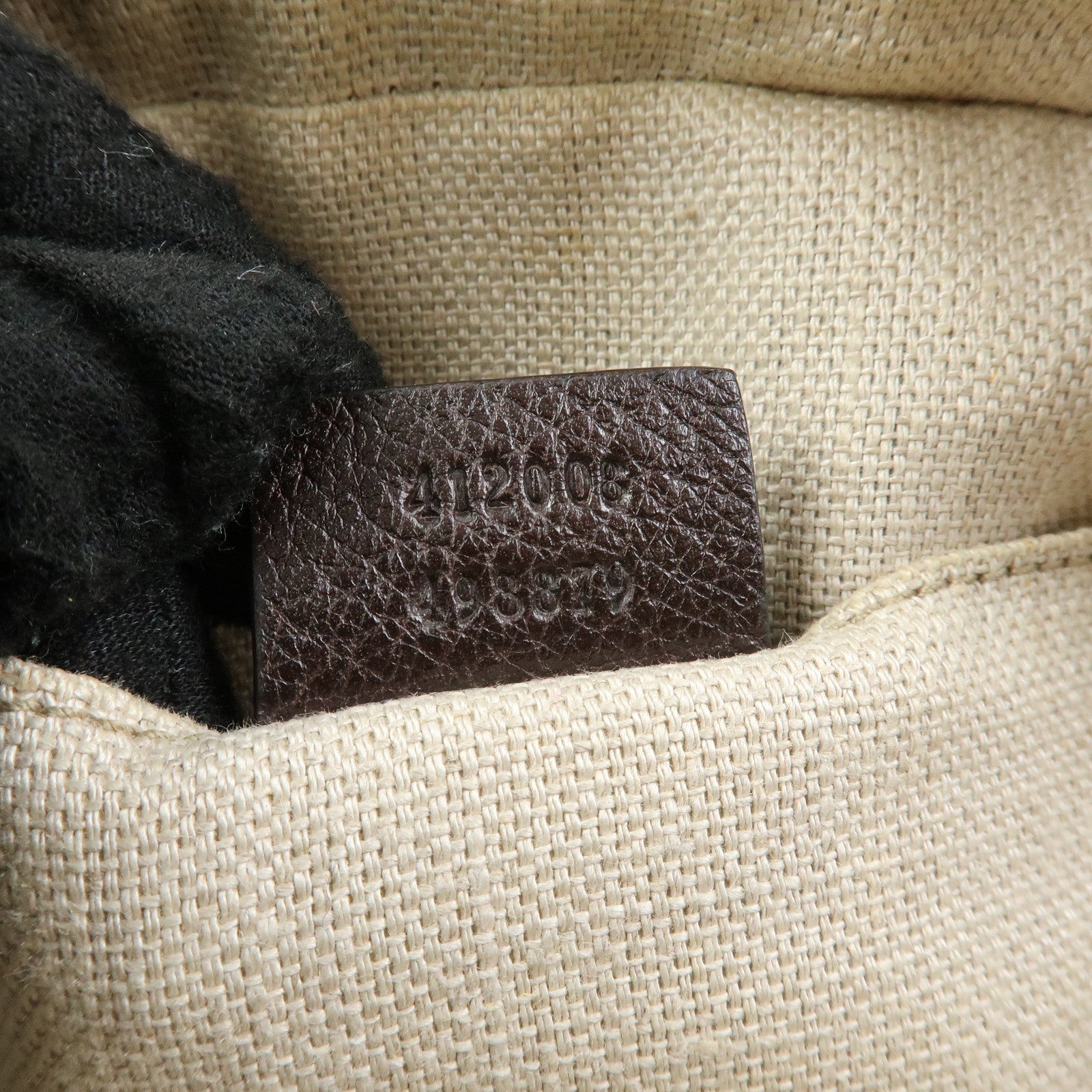 GUCCI Sherry Leather Shoulder Bag Crossbody Bag Brown 412008