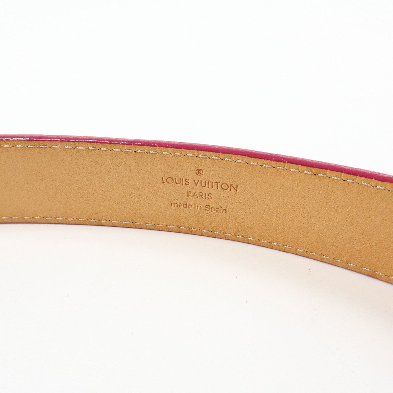 Louis Vuitton Monogram Vernis Leather Ceinture Belt Fuchsia M9798