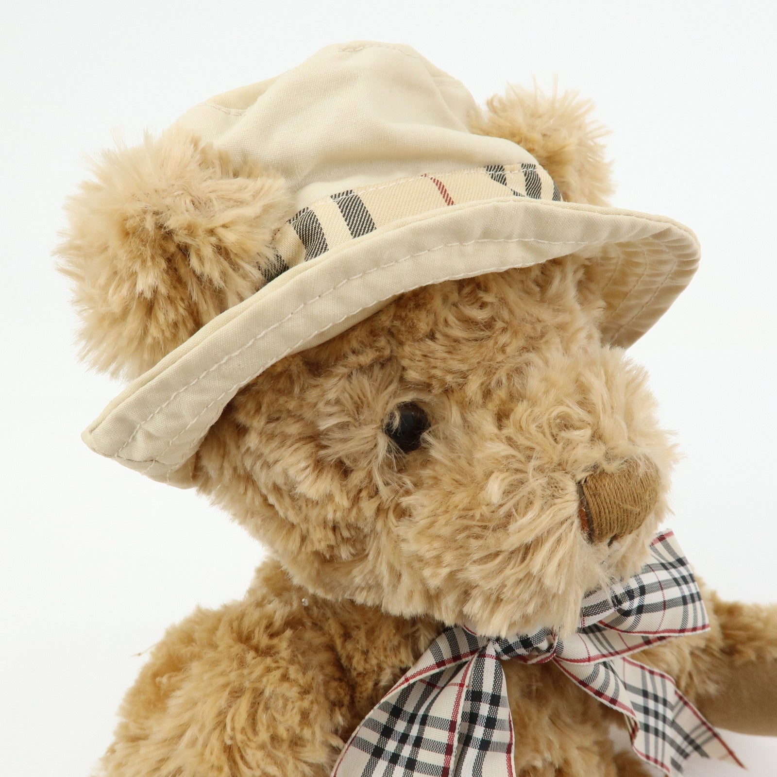 BURBERRY Nova Plaid Polyester Teddy Bear Brown