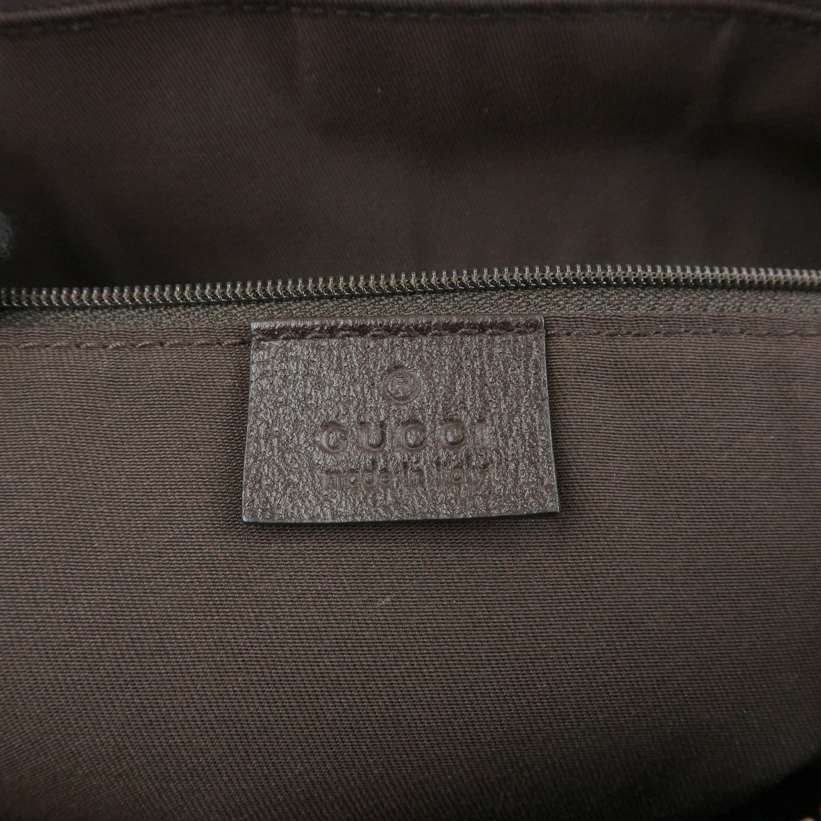 GUCCI Abbey GG Canvas Leather Tote Bag Hand Bag Beige Brown 141470