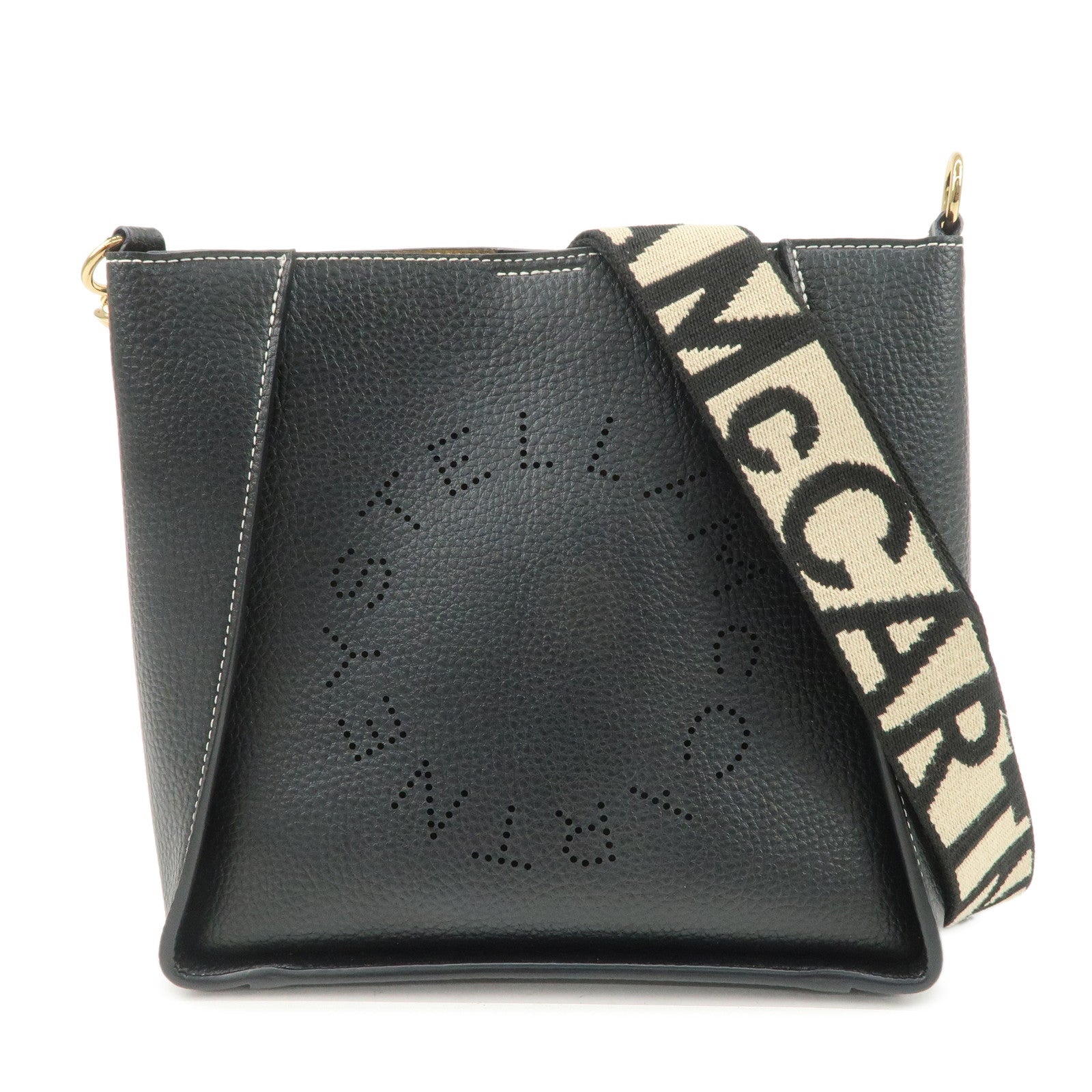 STELLA MCCARTNEY Leather Shoulder Bag Crossbody Bag Black