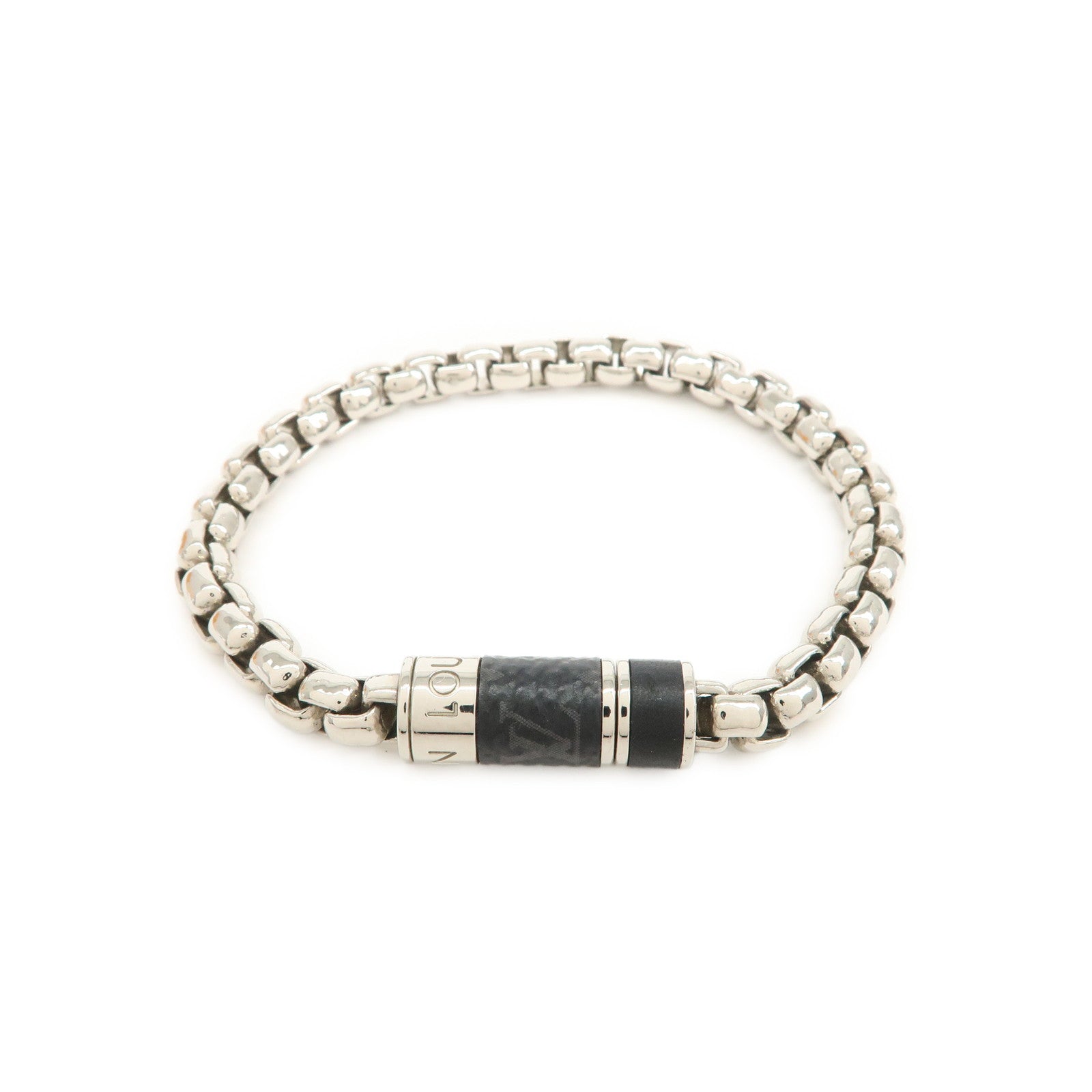 Louis Vuitton Monogram Eclips Monogram Metal Chain Bracelet M62592