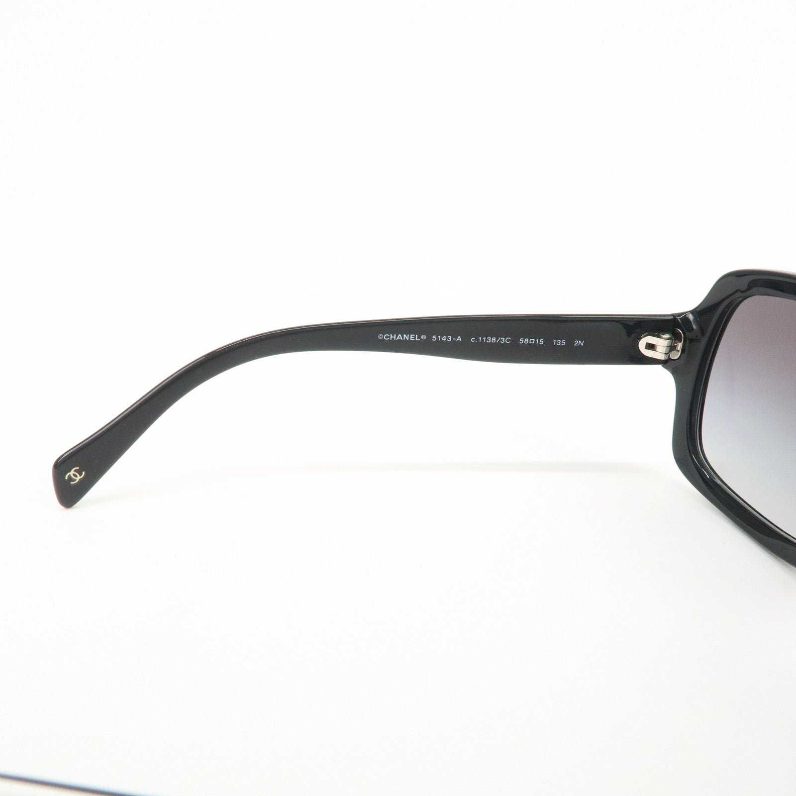 CHANEL COCO Mark Sunglasses Black 5143-A c.1138/3C 58□15 135