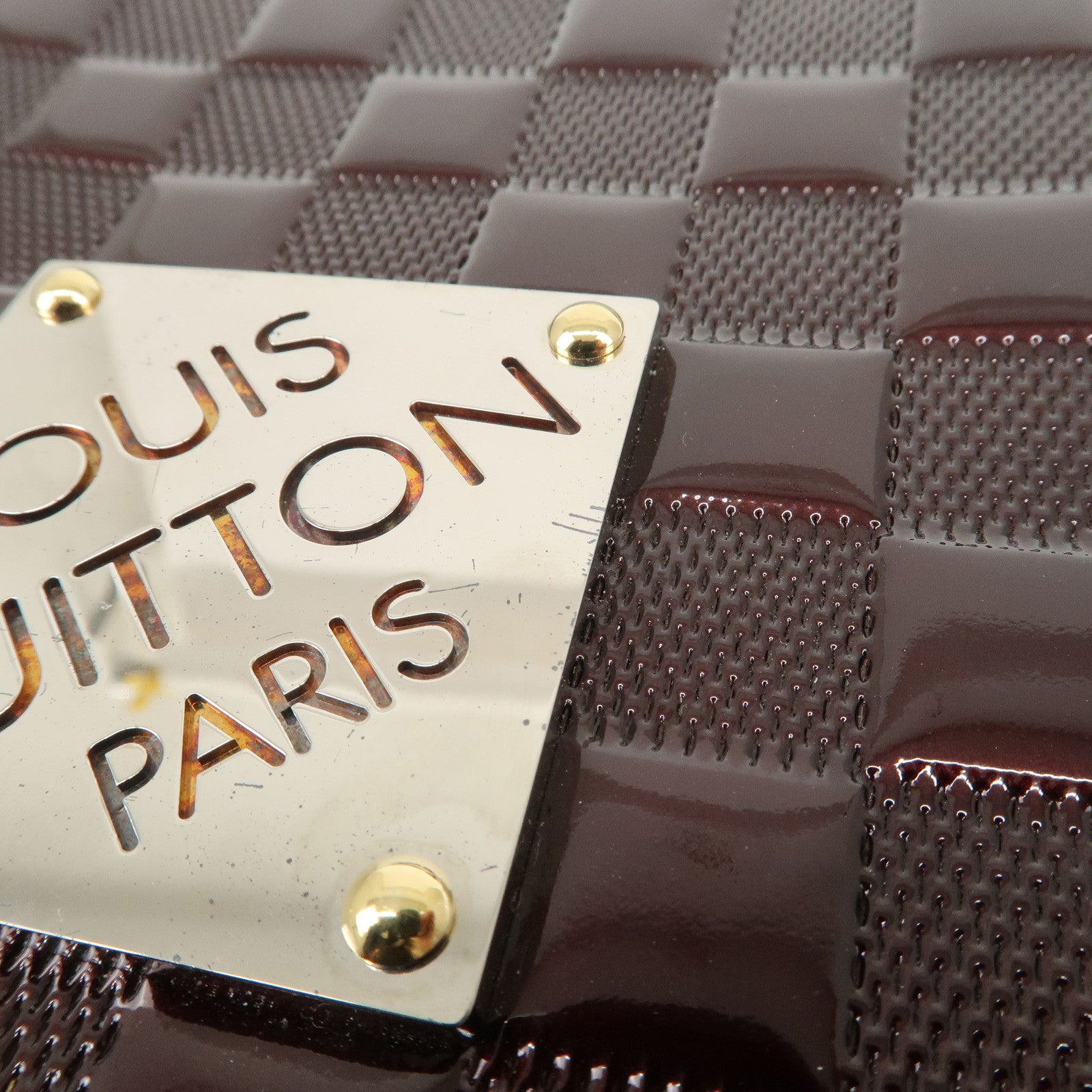 Louis Vuitton Damier Vernis Cabaret Shoulder Bag Carmine M92126