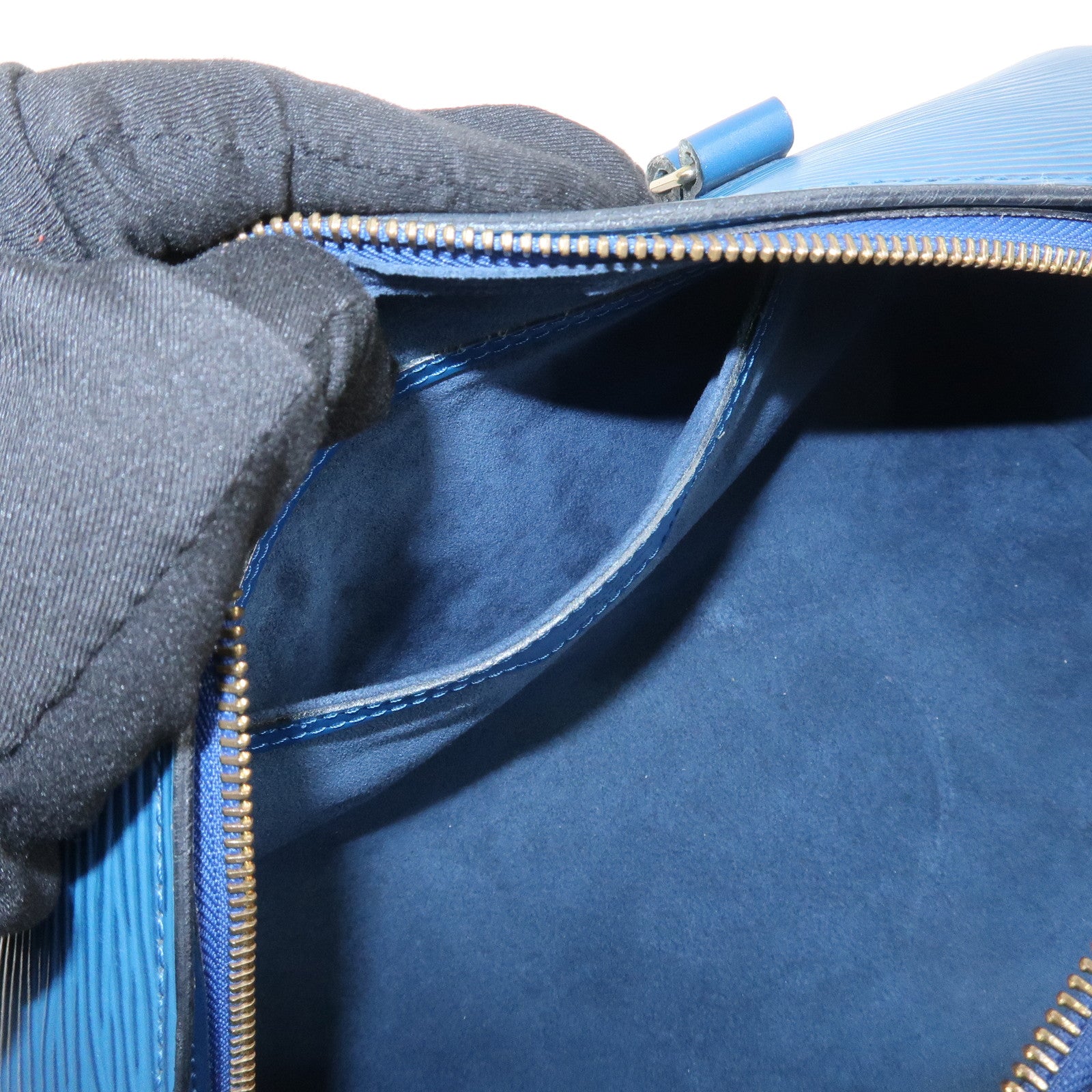 Louis Vuitton Epi Soufflot Shoulder Bag Hand Bag Toledo Blue M52225