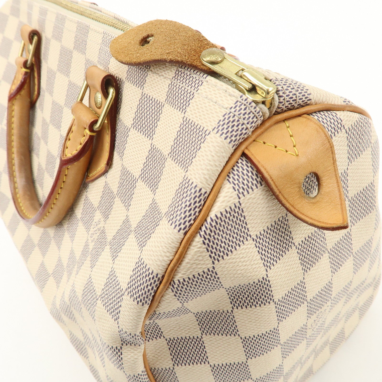 Louis Vuitton Damier Azur Speedy 30 Hand Bag Boston Bag N41533 Used