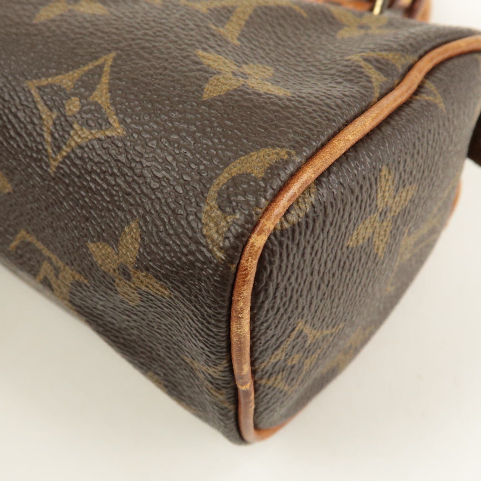 Louis Vuitton Monogram Mini Speedy Hand Bag Brown M41534 Used
