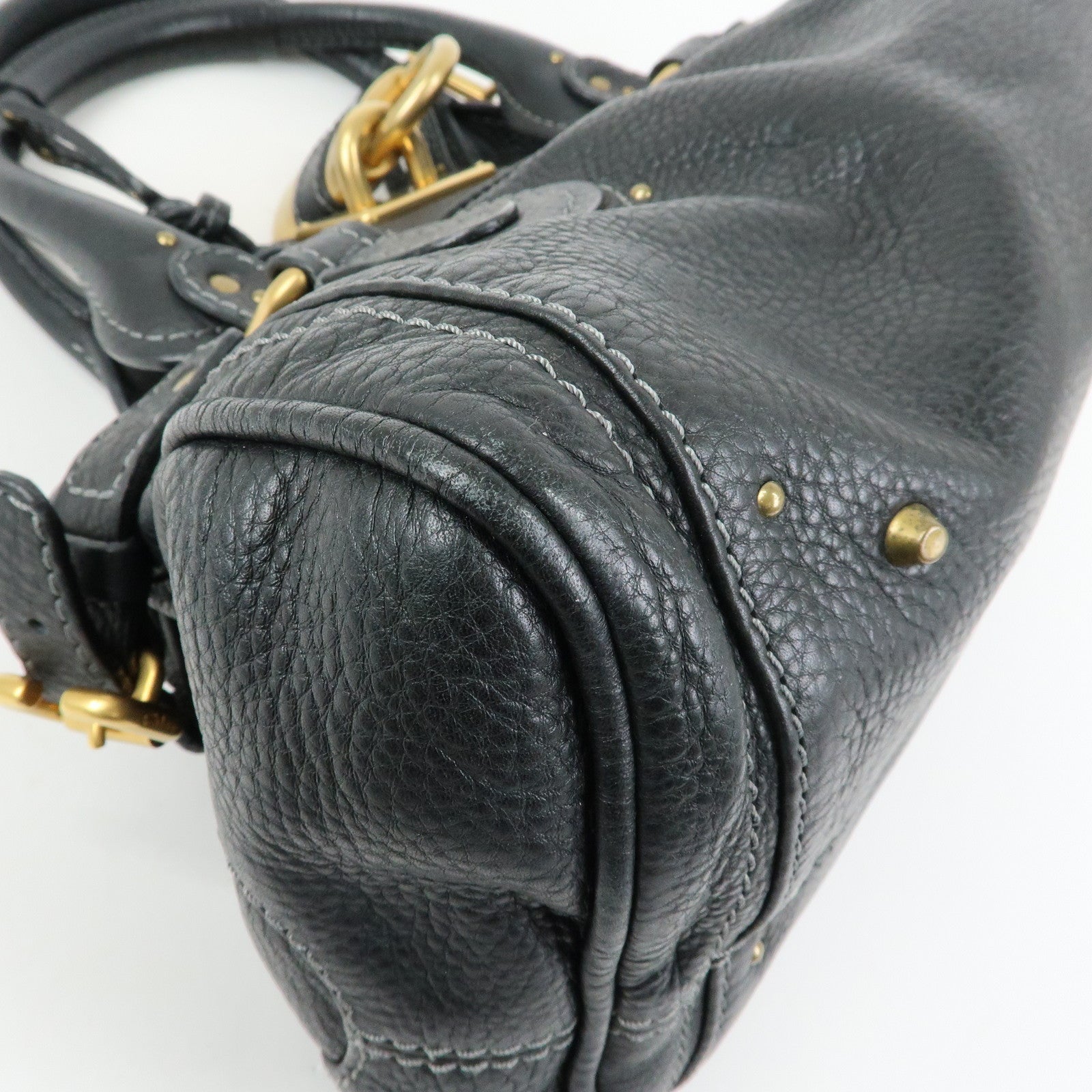 Chloe Paddington Leather Tote Bag Shoulder Bag Hand Bag Black