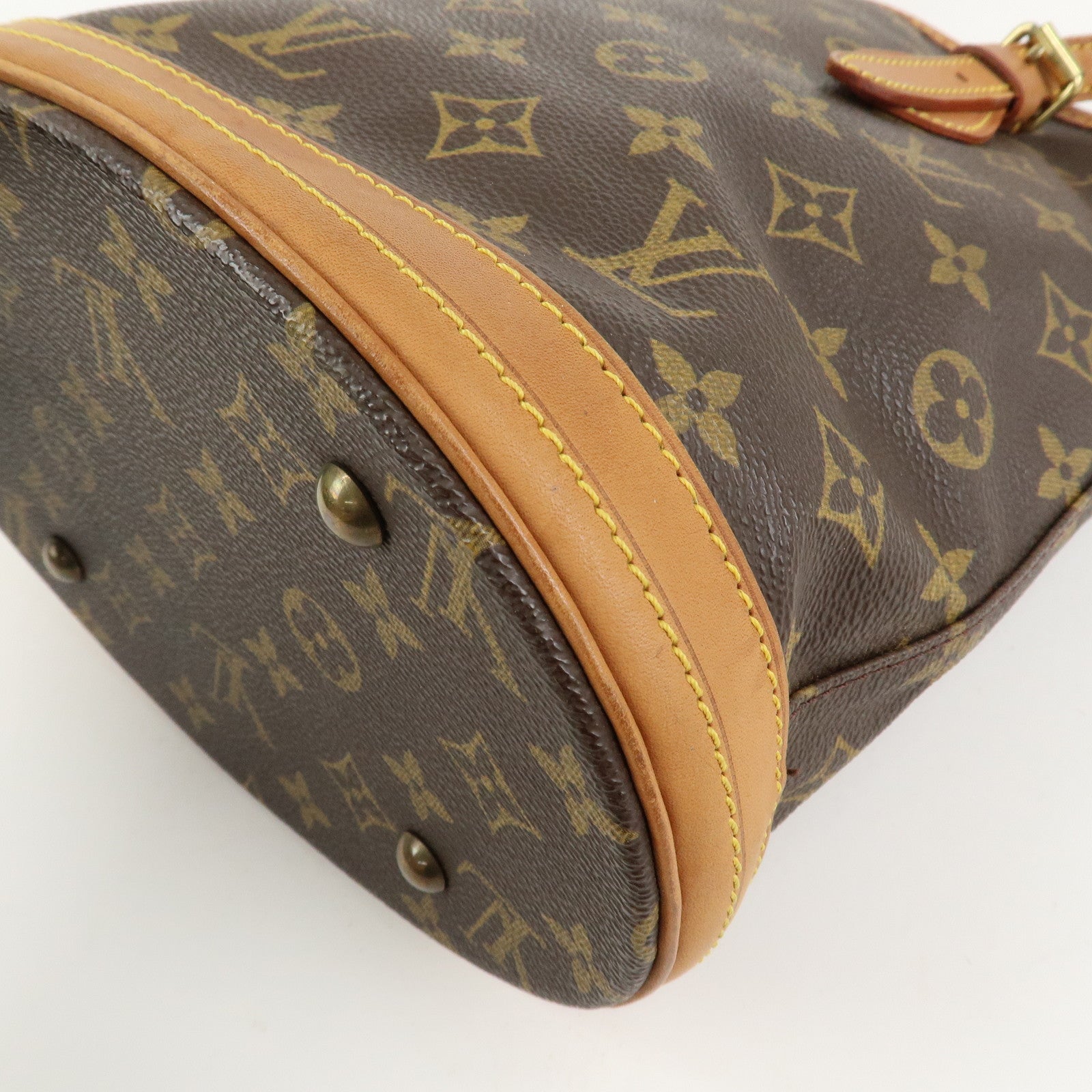 Louis Vuitton Monogram Canvas Bucket PM Hand Bag Brown M42238