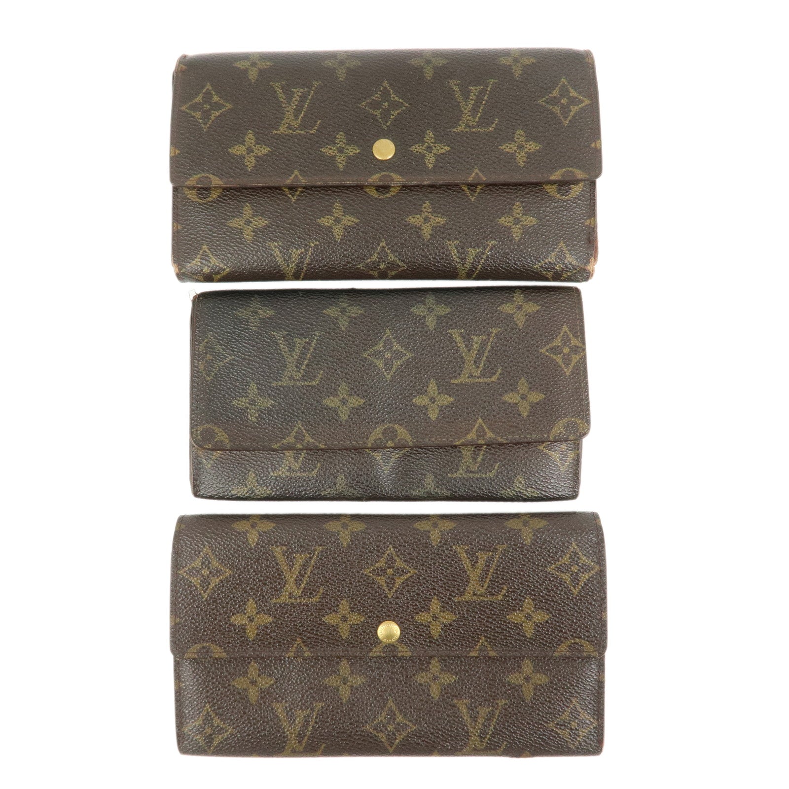 Louis Vuitton Monogram Set of 3 Wallets M61215/M61725/M61820