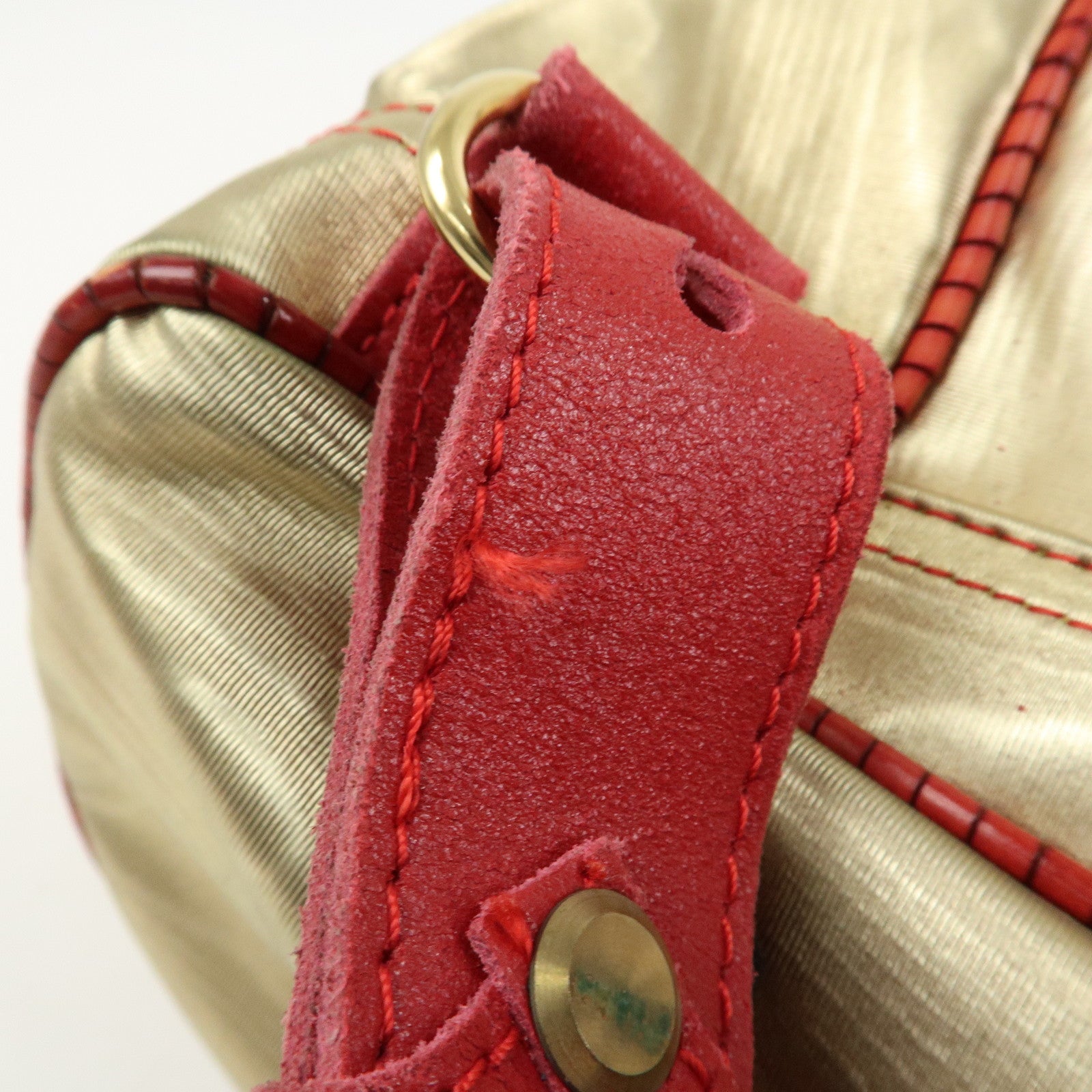 LOEWE Anagram PVC Leather Backpack Shoulder Bag Gold