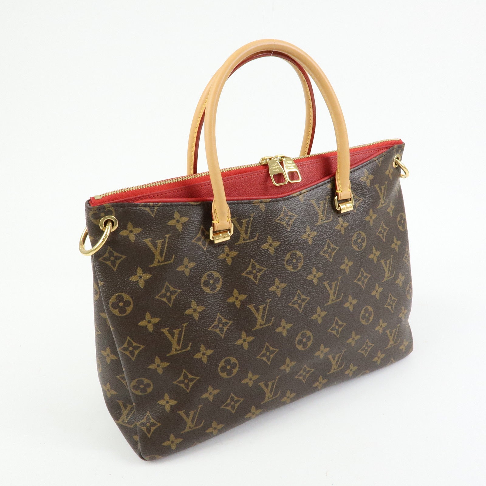 Louis Vuitton Monogram Pallas Canvas Leather 2Way Bag Cerise M41175