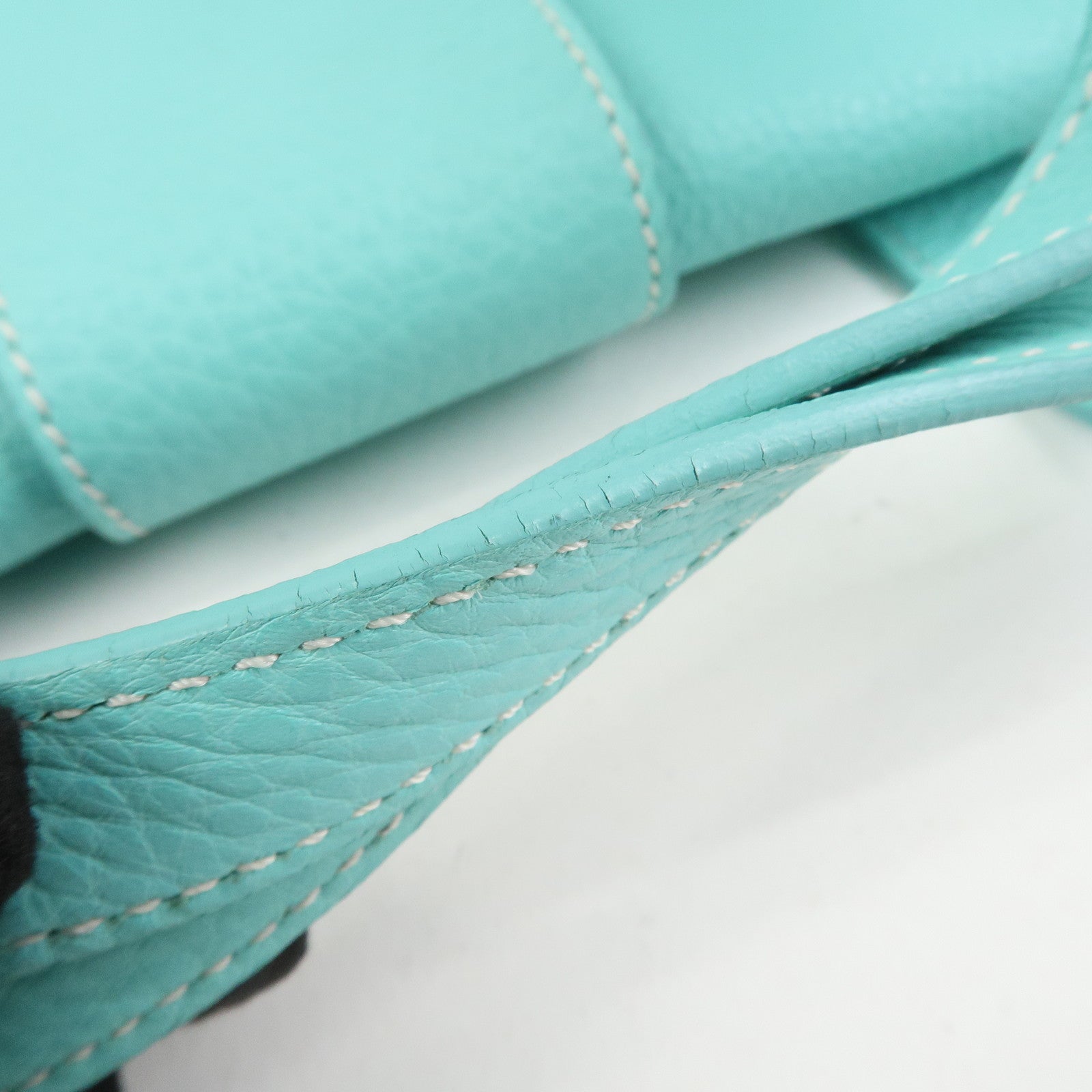 Tiffany & Co Manhattan Leather Hand Bag Tiffany Light Blue