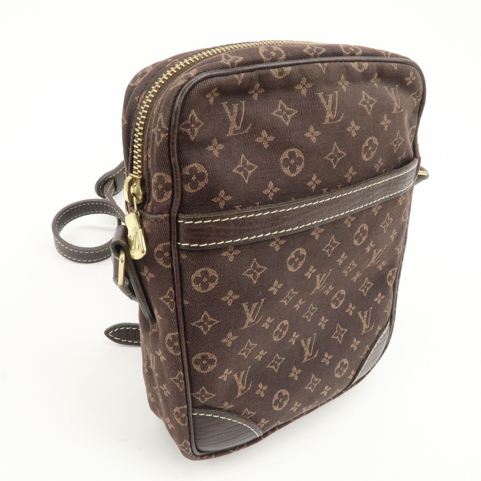 Louis Vuitton Monogram Mini Lin Danube Shoulder Bag Brown M95228