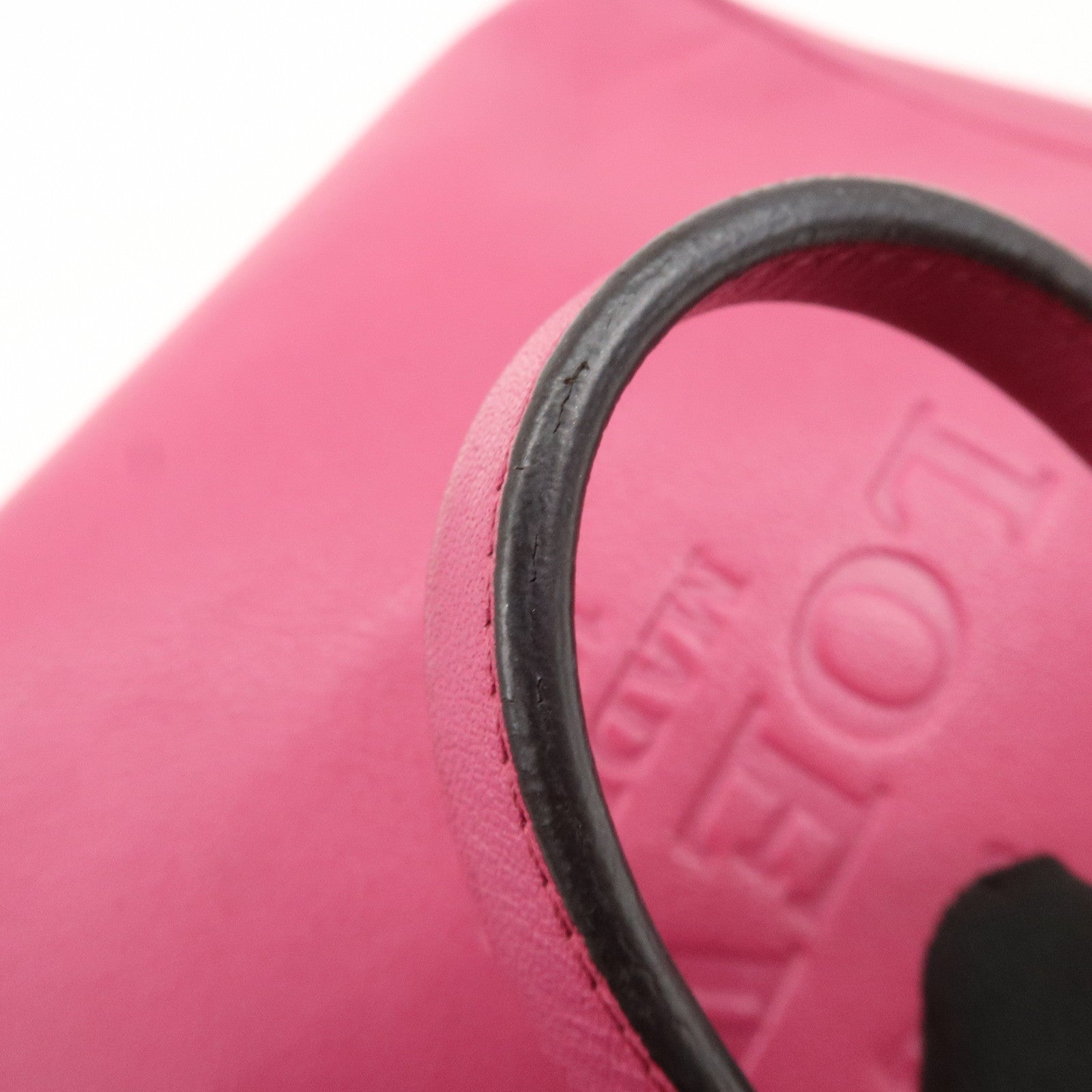 LOEWE Heritage Leather Tote Bag Hand Bag Shoulder Bag Pink