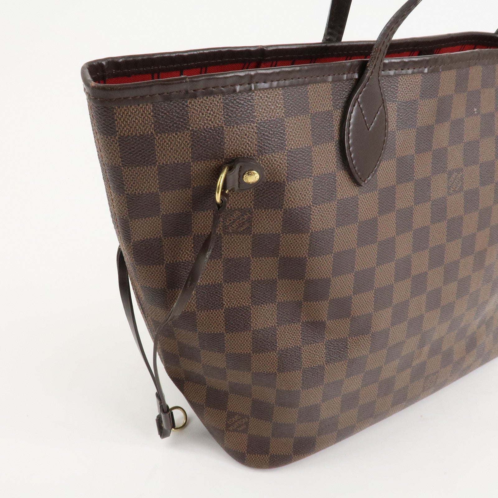 Louis Vuitton Damier Ebene Canvas Neverfull MM Tote Bag N51105 Used