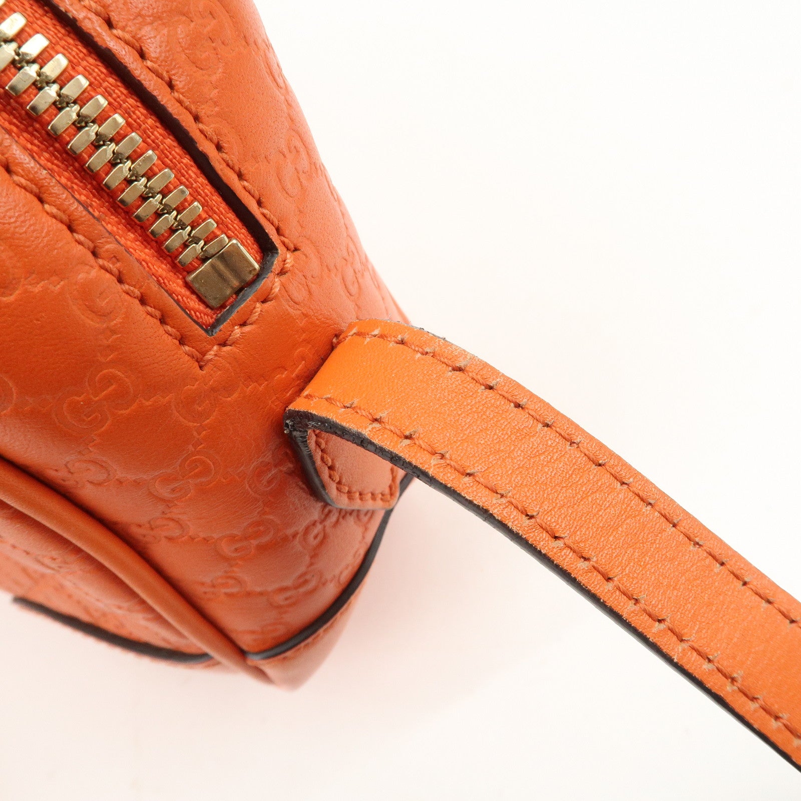 GUCCI Micro Guccissima Leather Shoulder Bag Orange 449413
