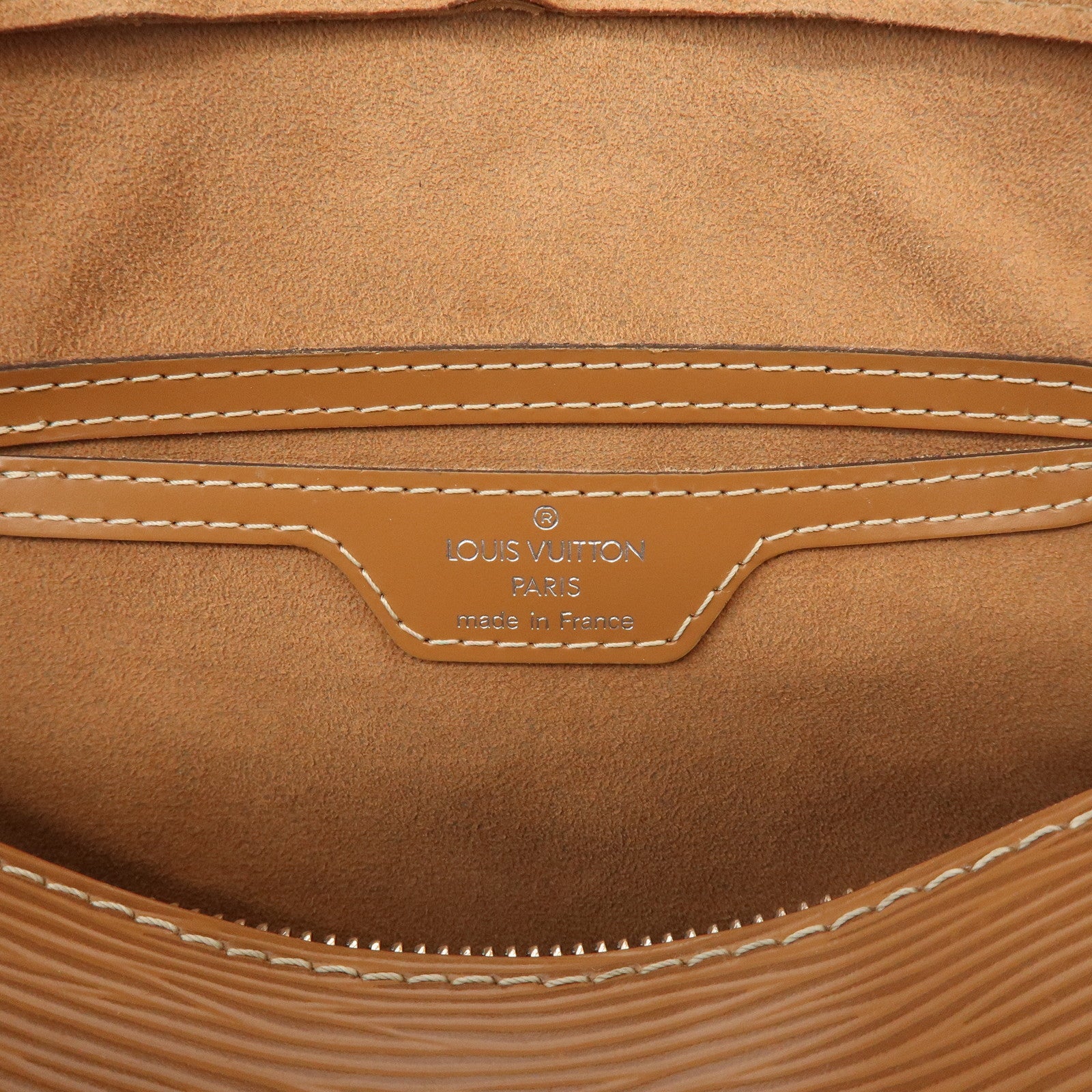 Louis Vuitton Epi Soufflot Leather Shoulder Hand Bag Canelle M52861