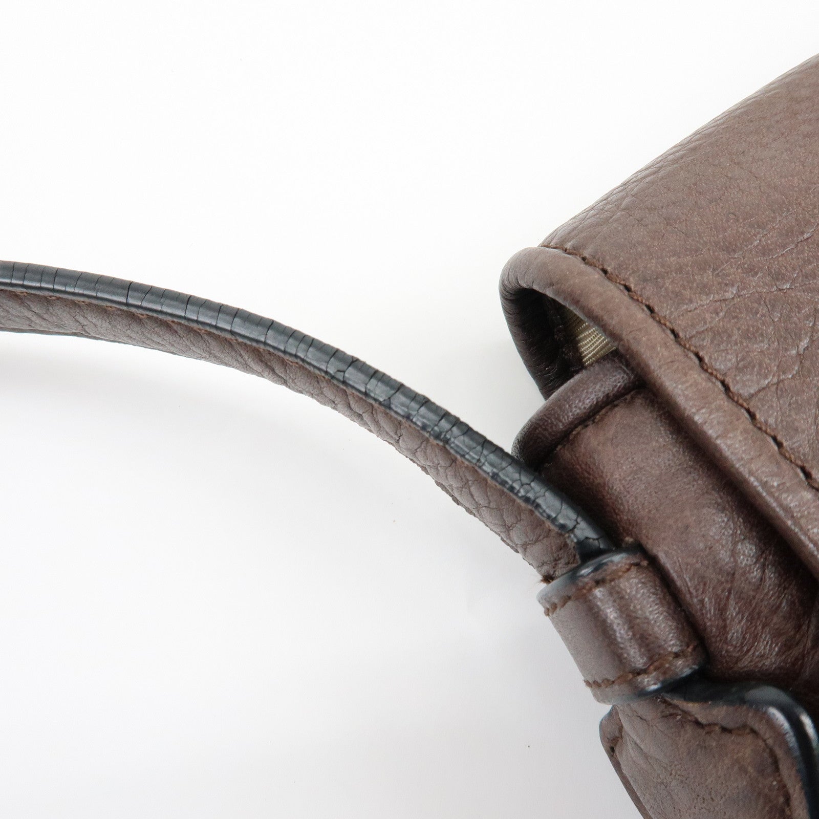 LOEWE Heritage Leather Shoulder Bag Crossbody Bag Dark Brown