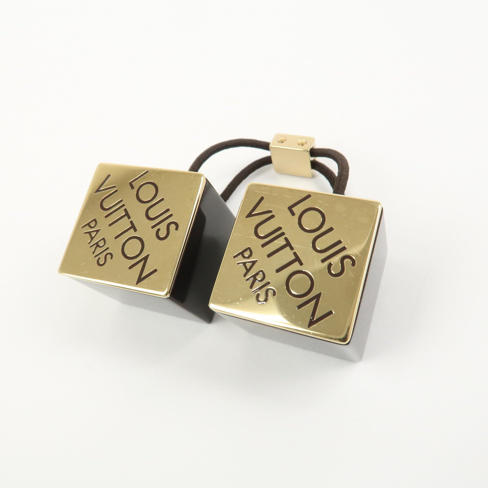 Louis Vuitton Hair Cube Plastic Hair Accessory Dark Brown