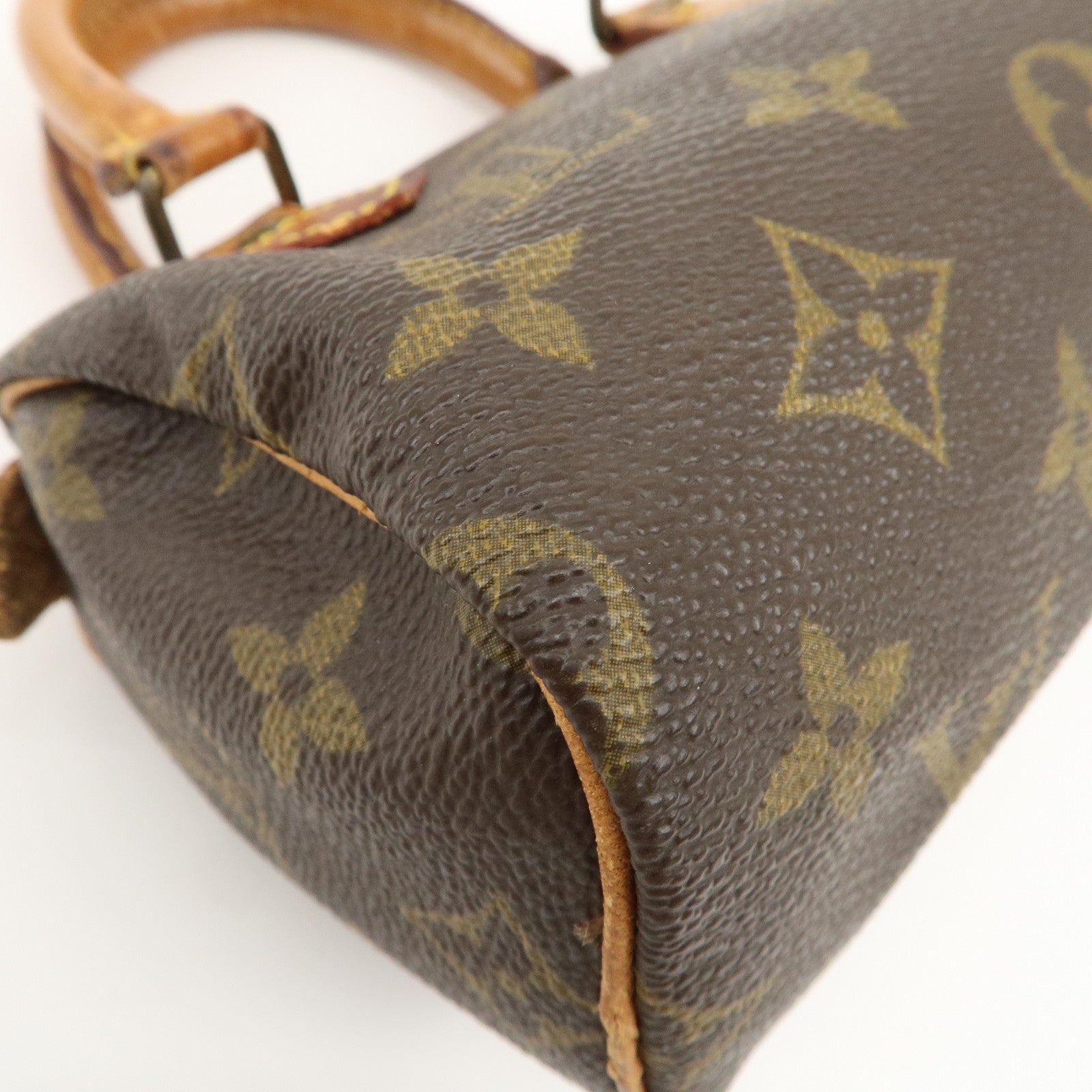 Louis Vuitton Monogram Mini Speedy Hand Bag Boston Bag Brown M41534