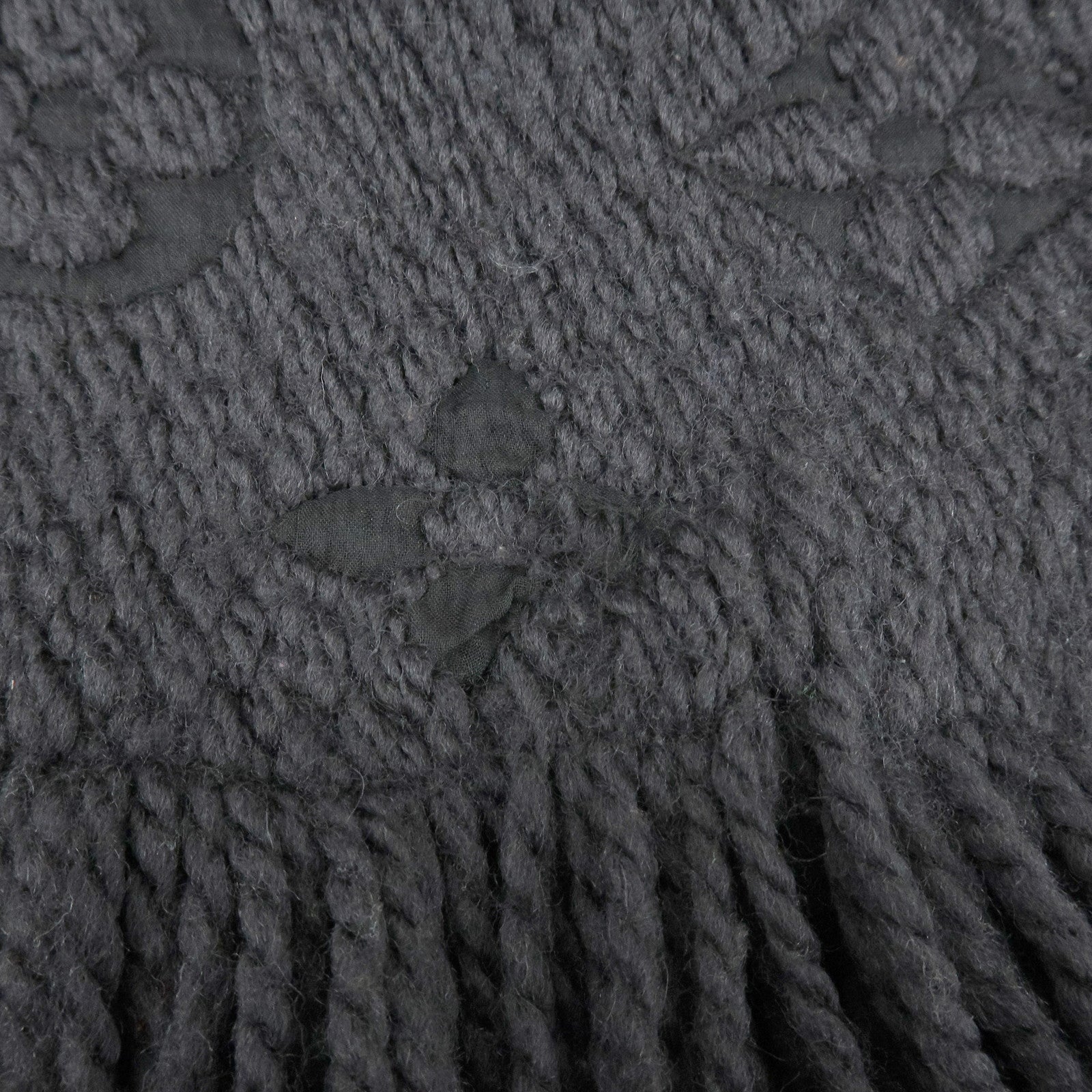 Louis Vuitton Echarpe Logomania Wool Silk Scarf Black M72431