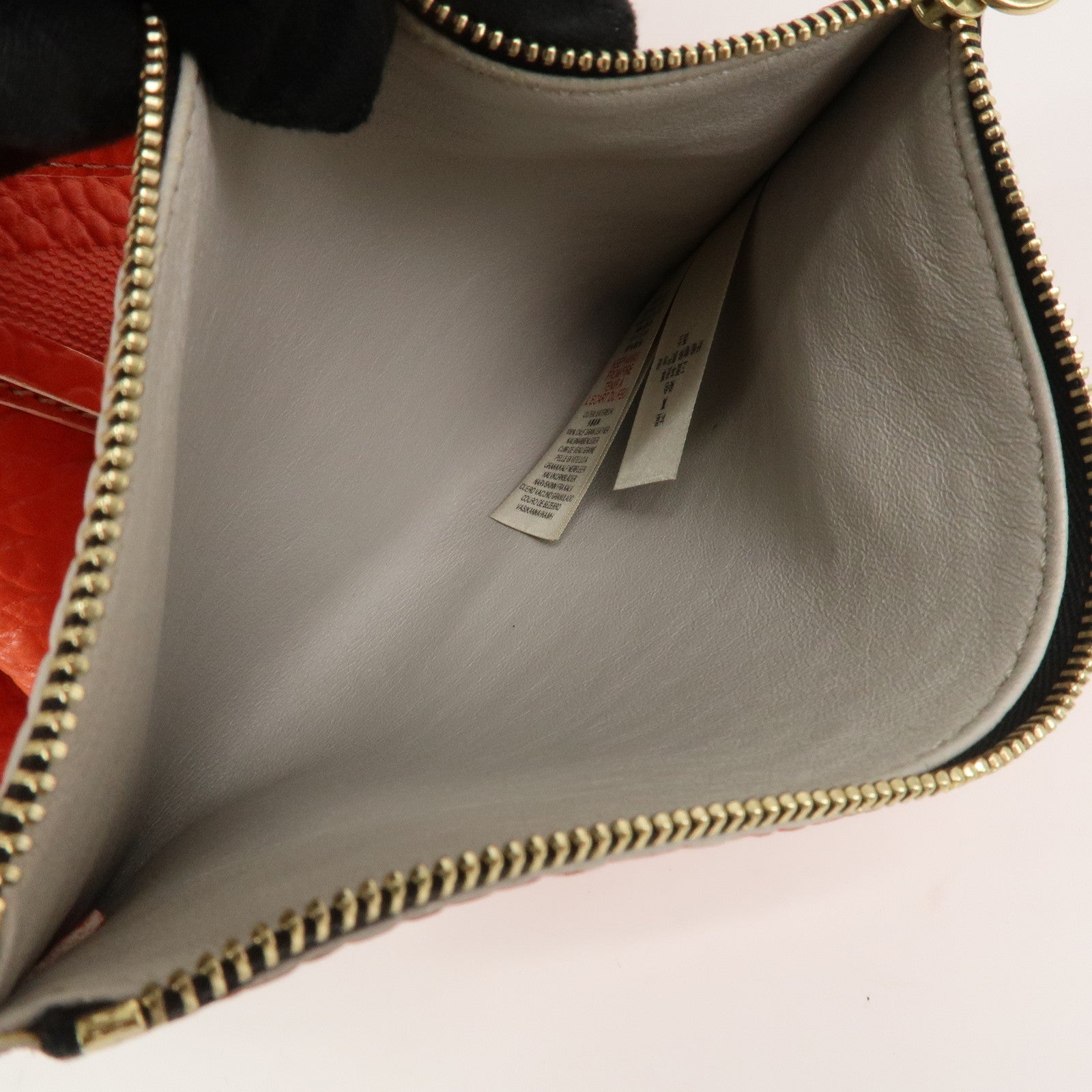 BURBERRY Logo Leather Shoulder Bag Hand Bag Orange